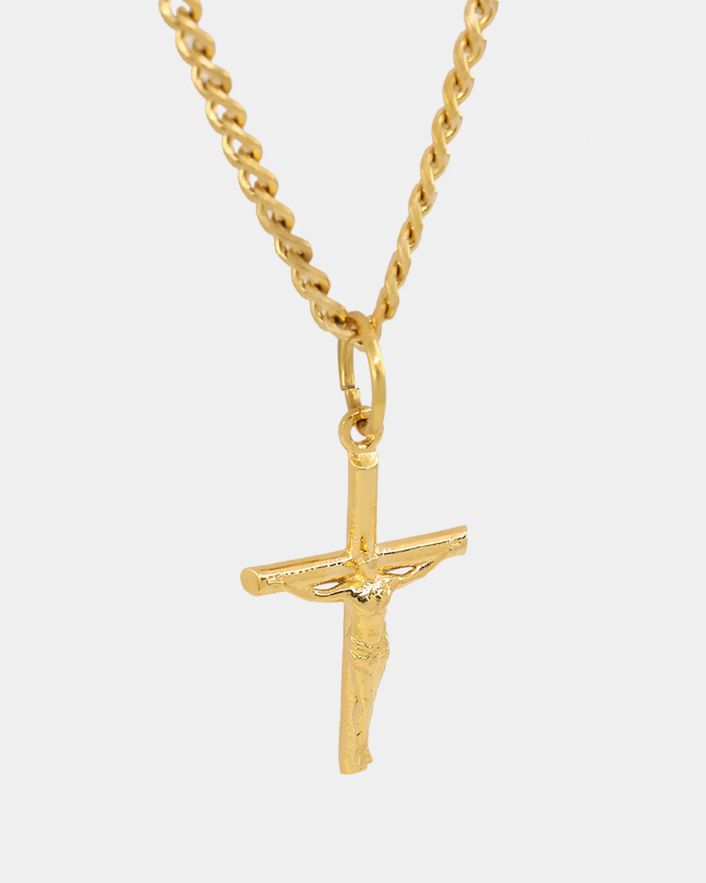 Saint Morta Crucifix Pendant Gold - Image 6