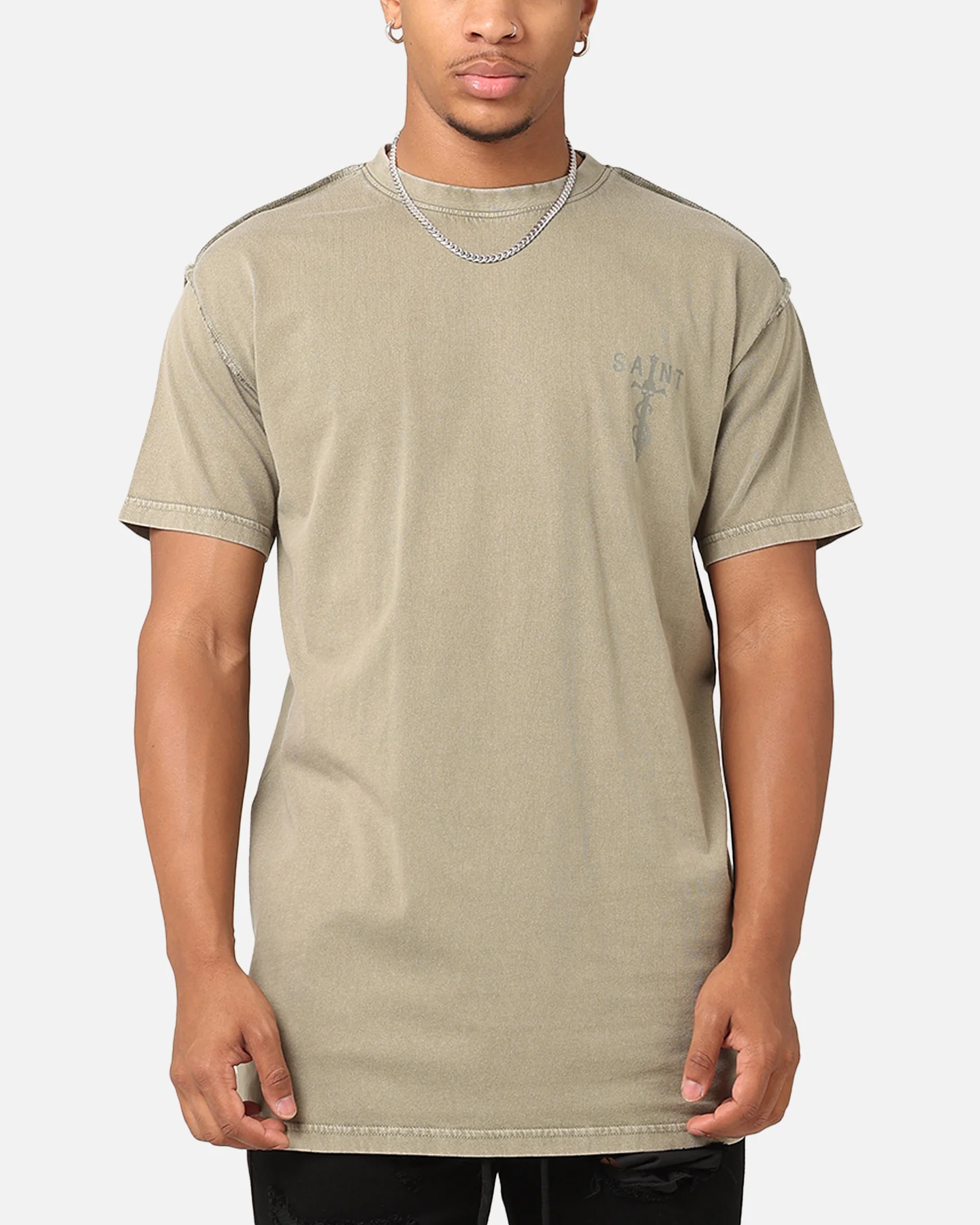 Saint Morta Daggers Lafayette T-Shirt Vintage Khaki - Image 3