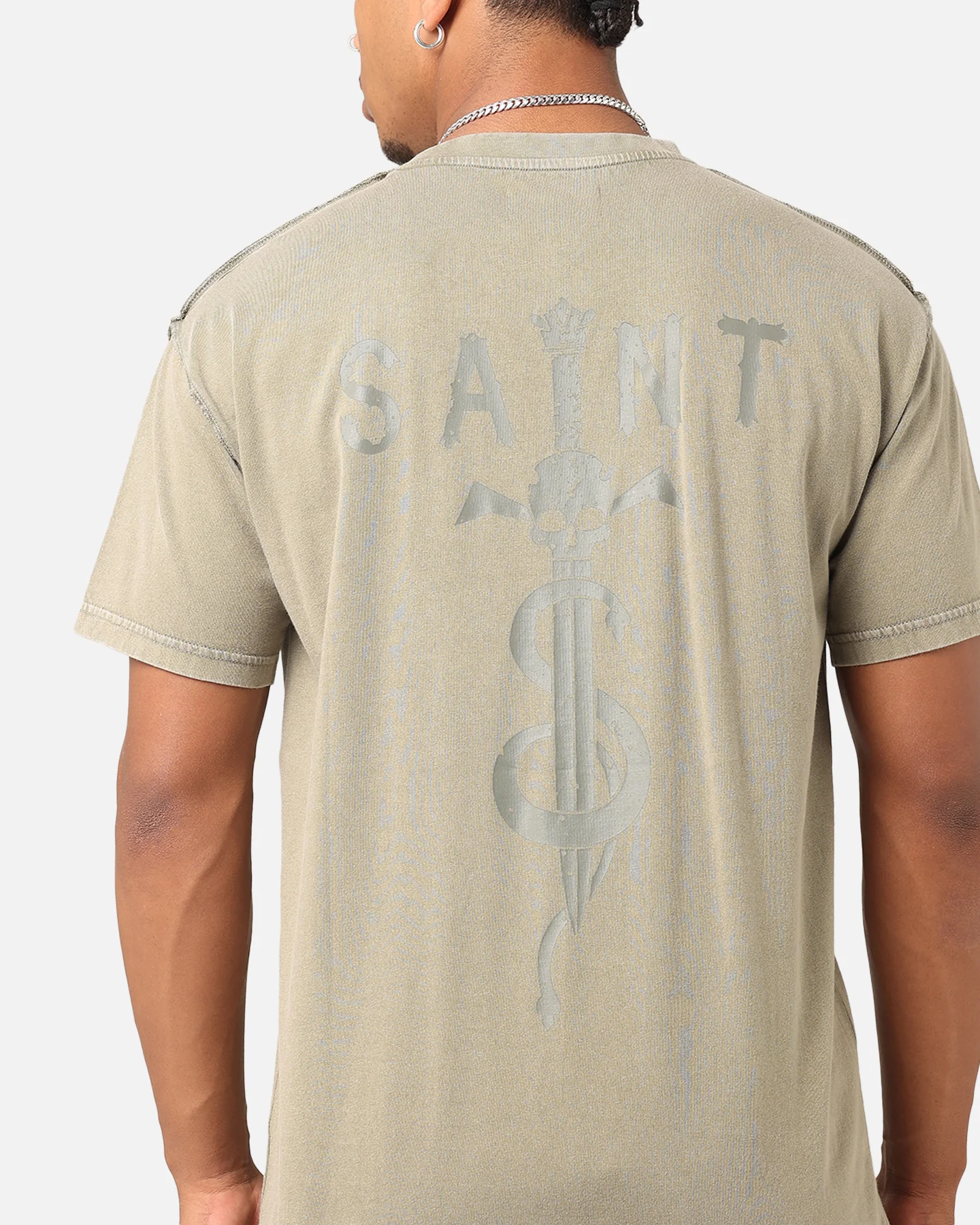 Saint Morta Daggers Lafayette T-Shirt Vintage Khaki - Image 7