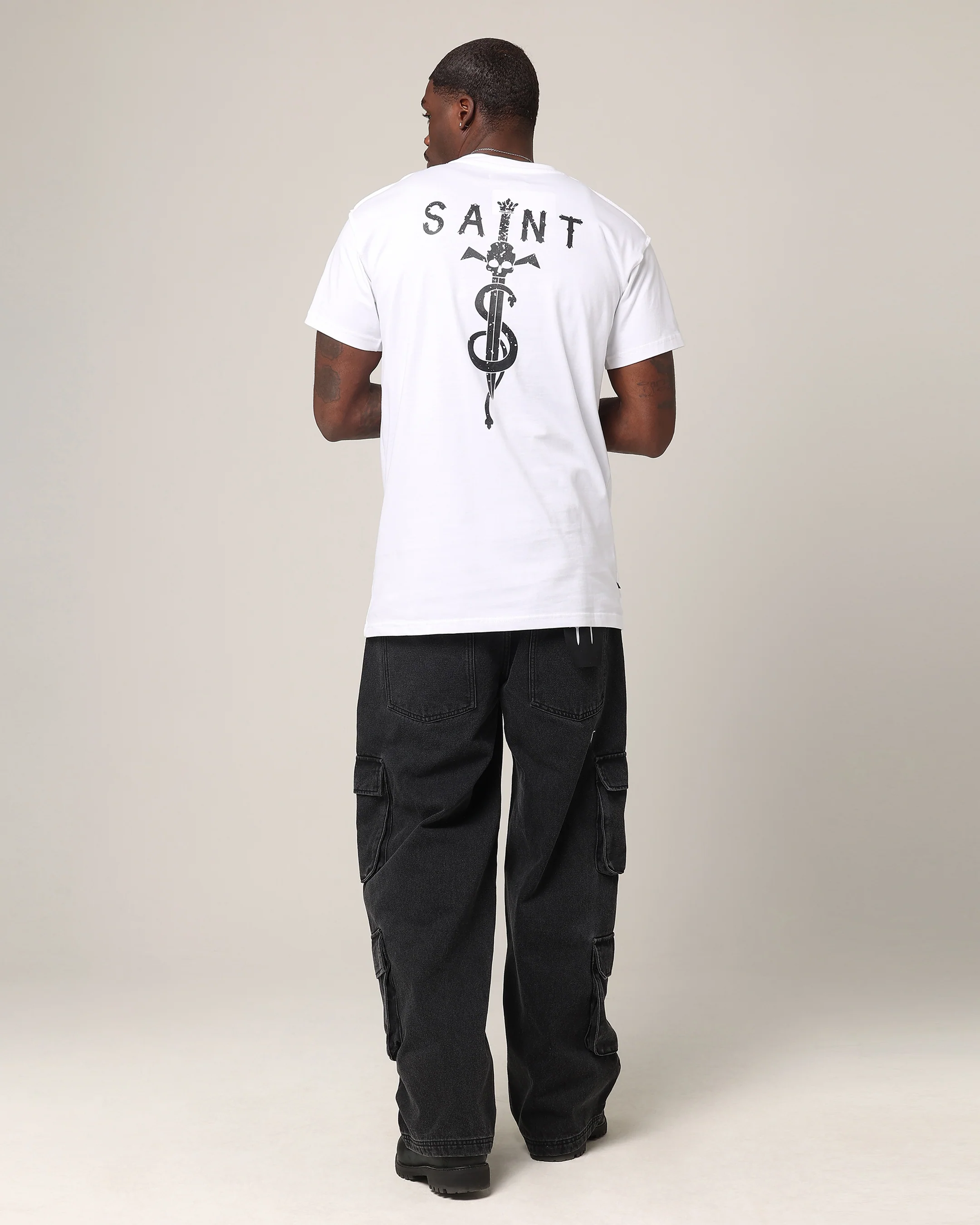 Saint Morta Daggers Lafayette T-Shirt White/Black - Image 3