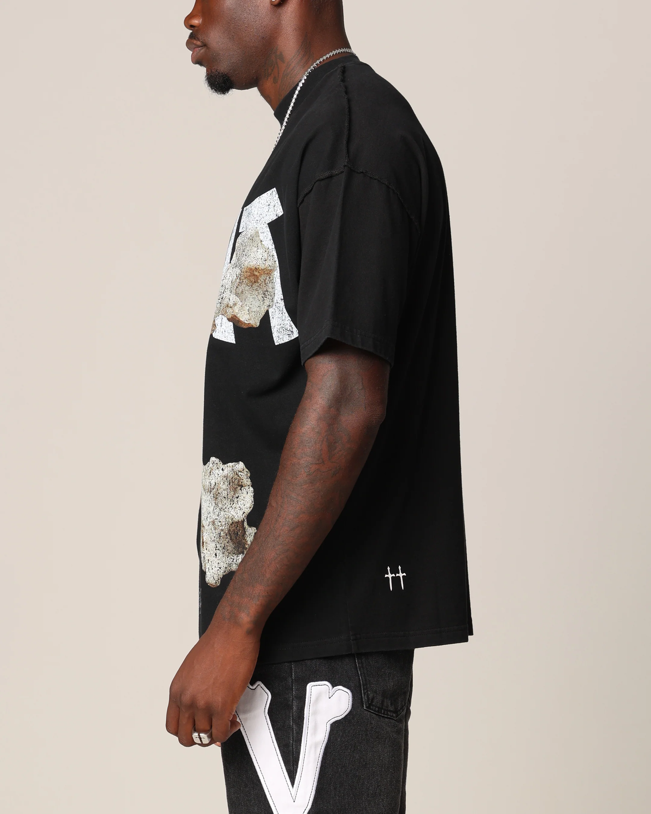 Saint Morta Dead Coffin Club Boxy T-Shirt Black - Image 5