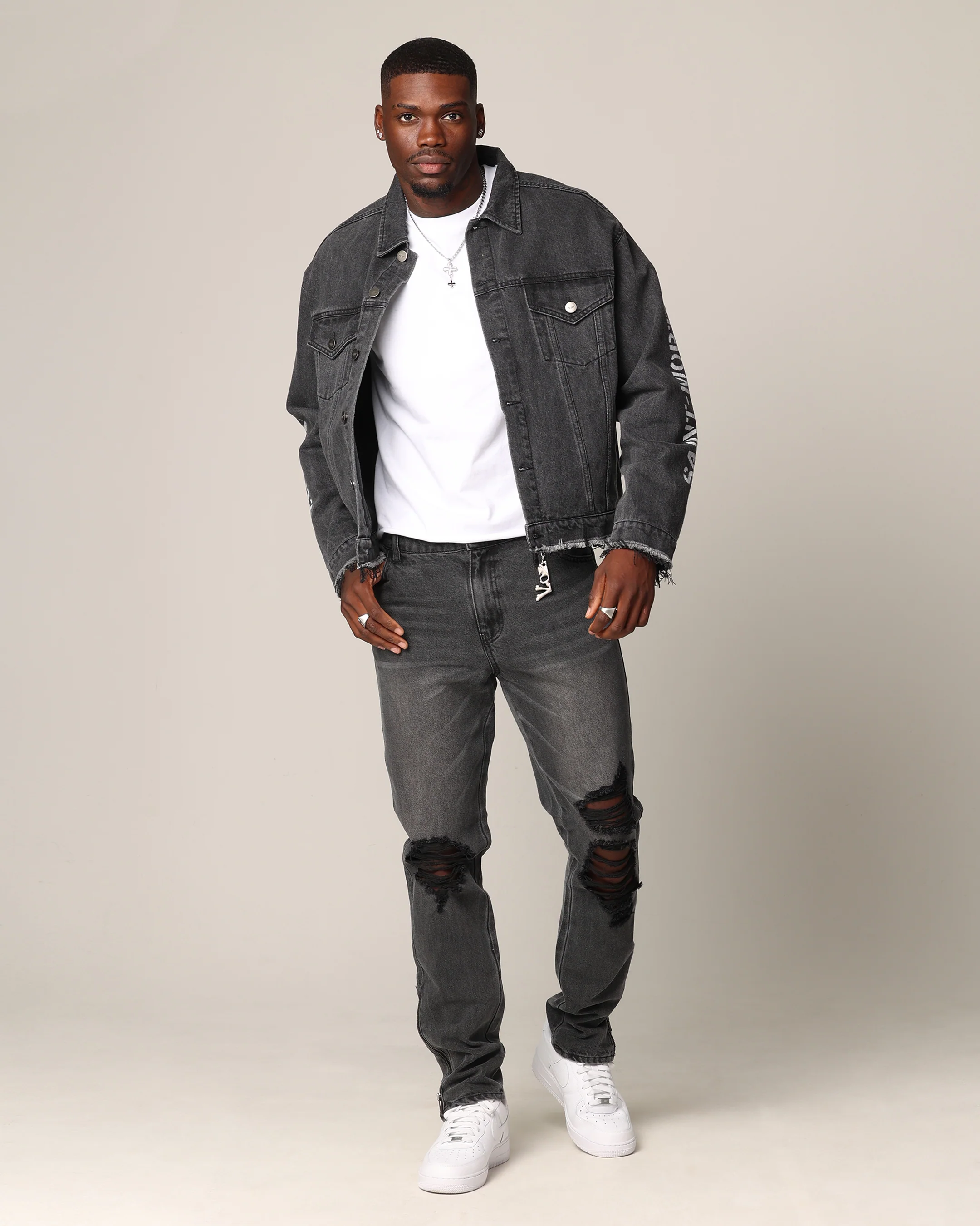 Saint Morta Deadbeat Fimi Jeans Grey Ash - Image 2