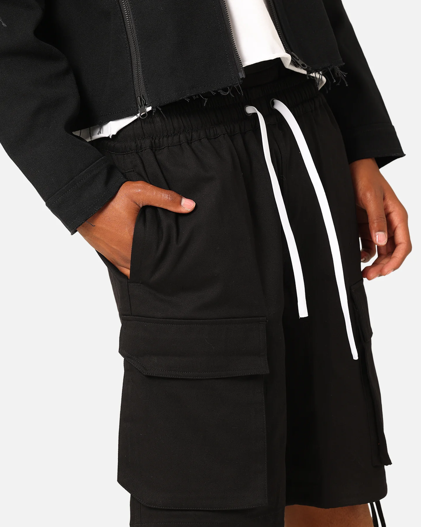 Saint Morta Dept Cargo Shorts Black - Image 3