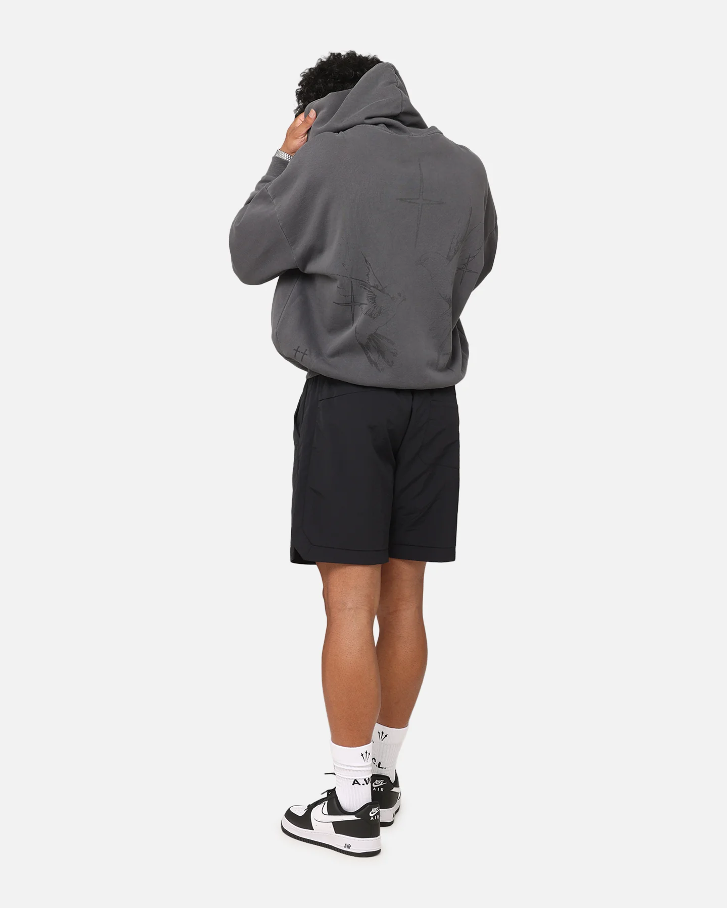 Saint Morta Destiny Rising Boxy Hoodie Washed Black - Image 3