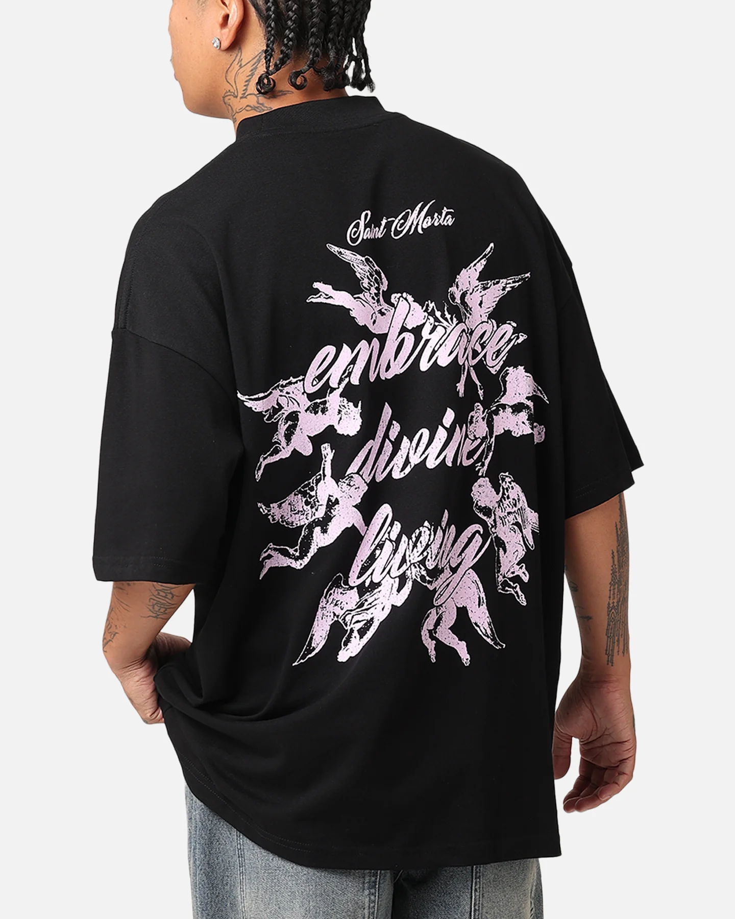 Saint Morta Divine Living T-Shirt Black - Image 7