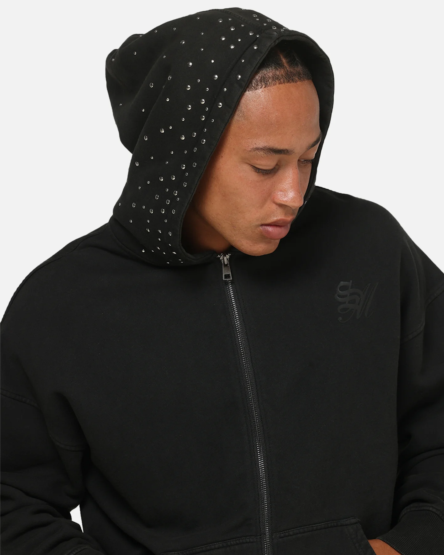 Saint Morta Divine Riot Zip Hoodie Black Wash - Image 6