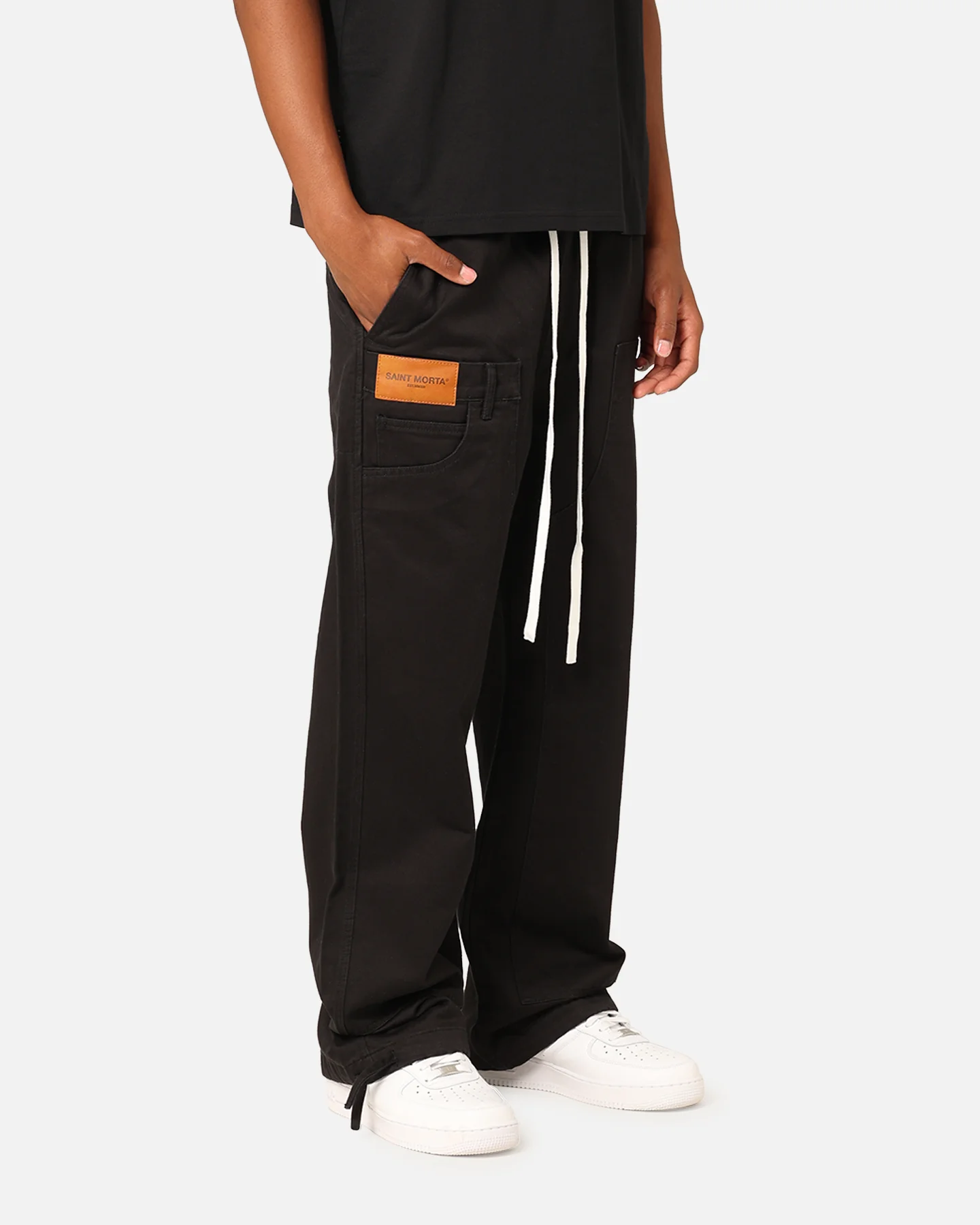 Saint Morta Double T Pants Black - Image 5