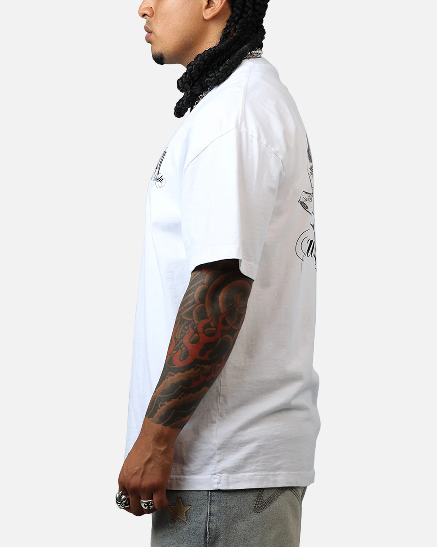 Saint Morta Dover Drop Shoulder T-Shirt White - Image 5