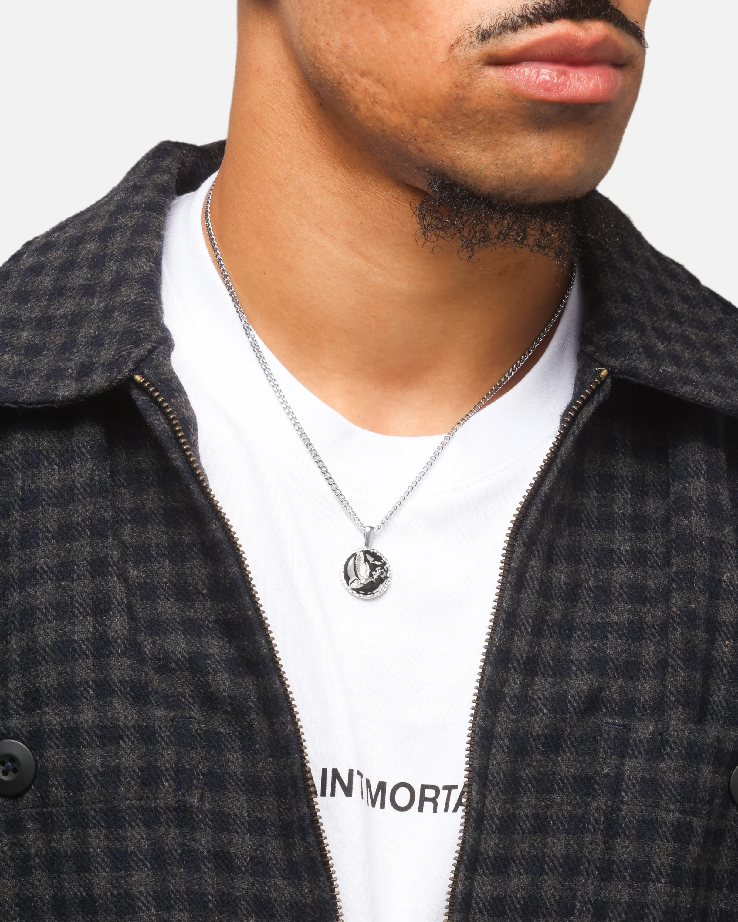 Saint Morta Doves Pendant Chain White Gold - Image 2