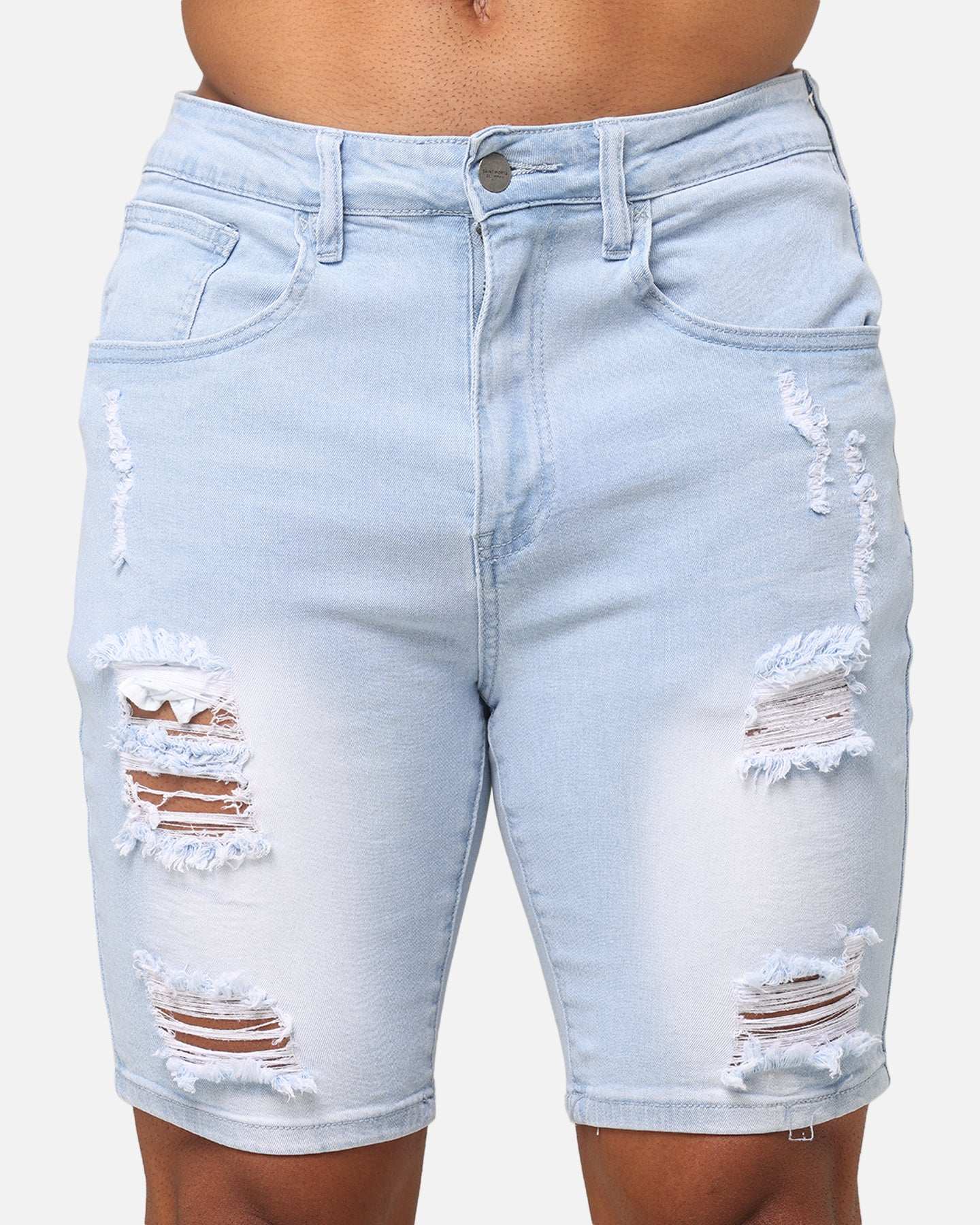 Saint Morta Dynasty Thrash V2 Denim Shorts Pale Blue - Image 7