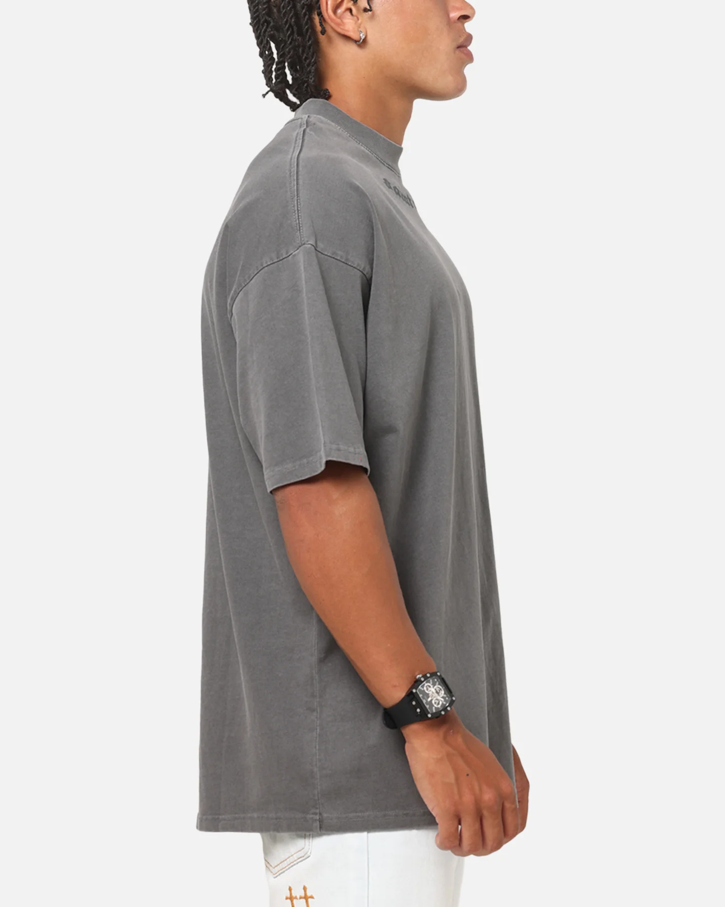 Saint Morta Fade Away Boxy T-Shirt Washed Charcoal - Image 4