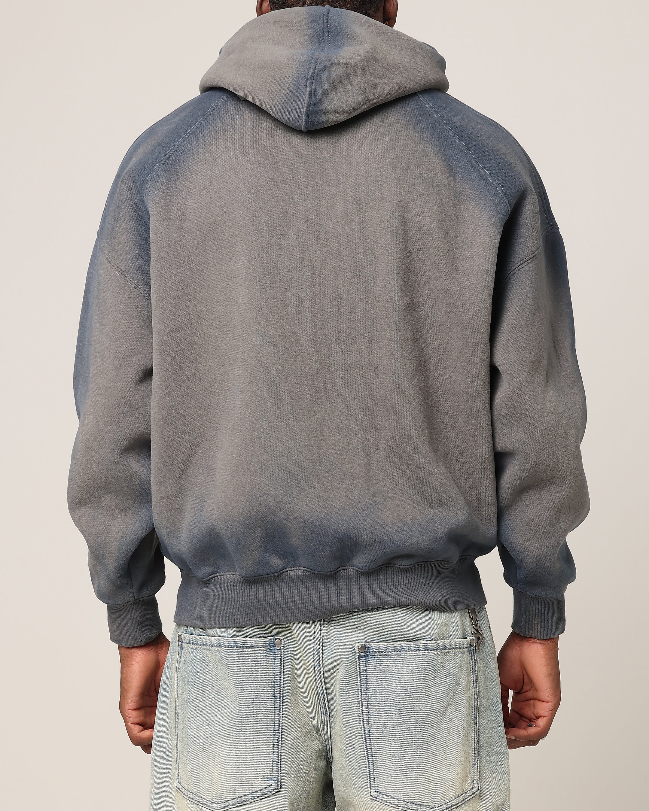 Saint Morta Faded Motor Hoodie Charcoal - Image 3