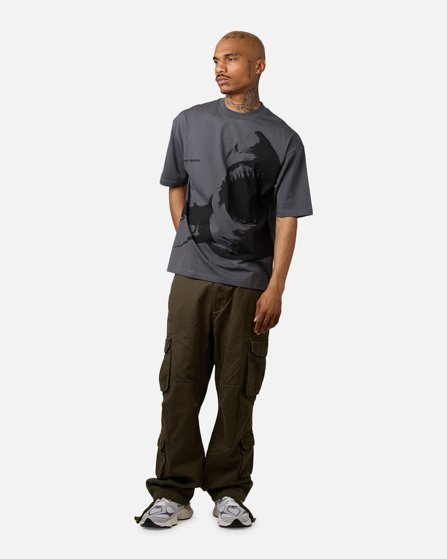 Saint Morta Fear The Abyss Patrol T-Shirt Dark Grey - Image 3