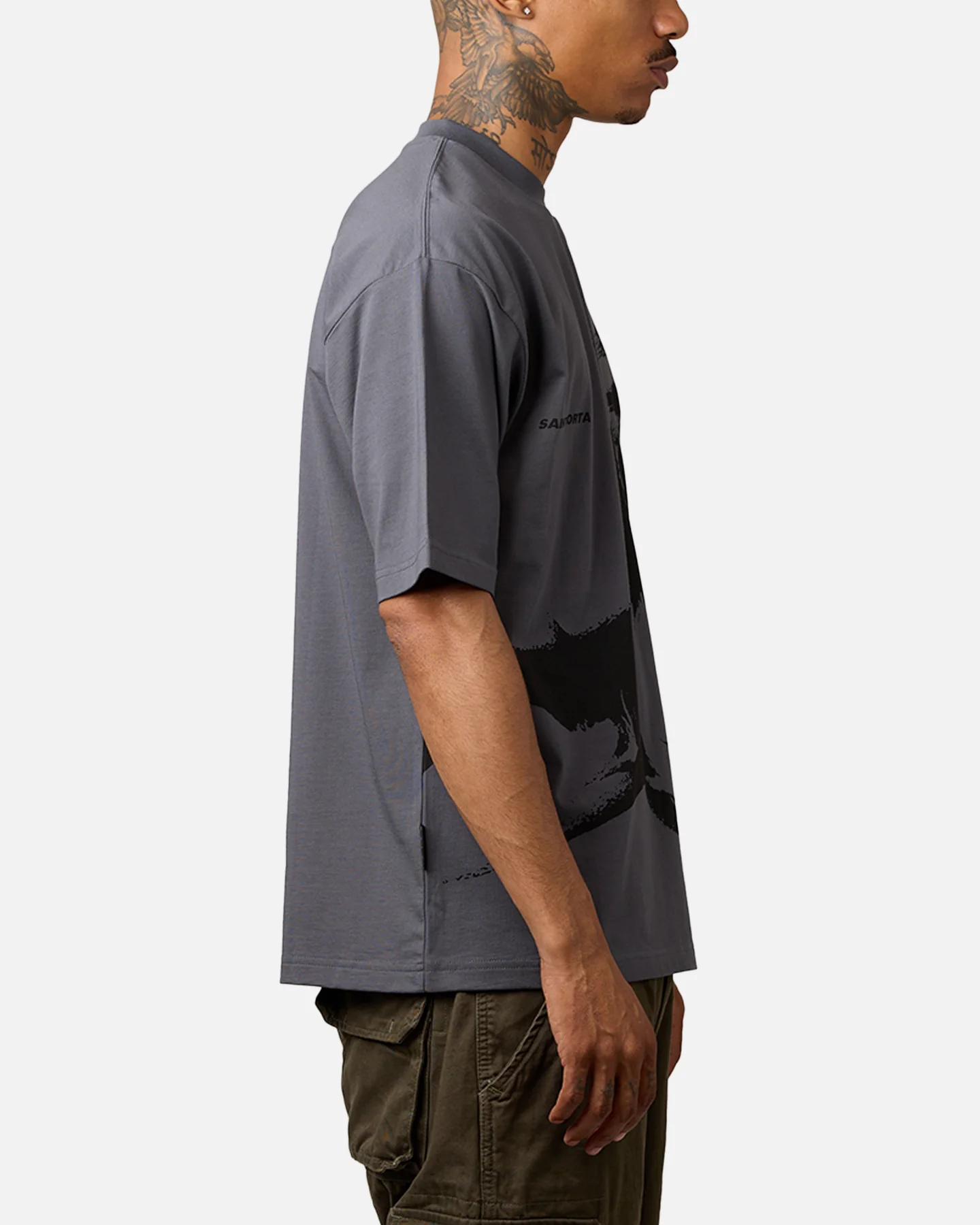 Saint Morta Fear The Abyss Patrol T-Shirt Dark Grey - Image 4