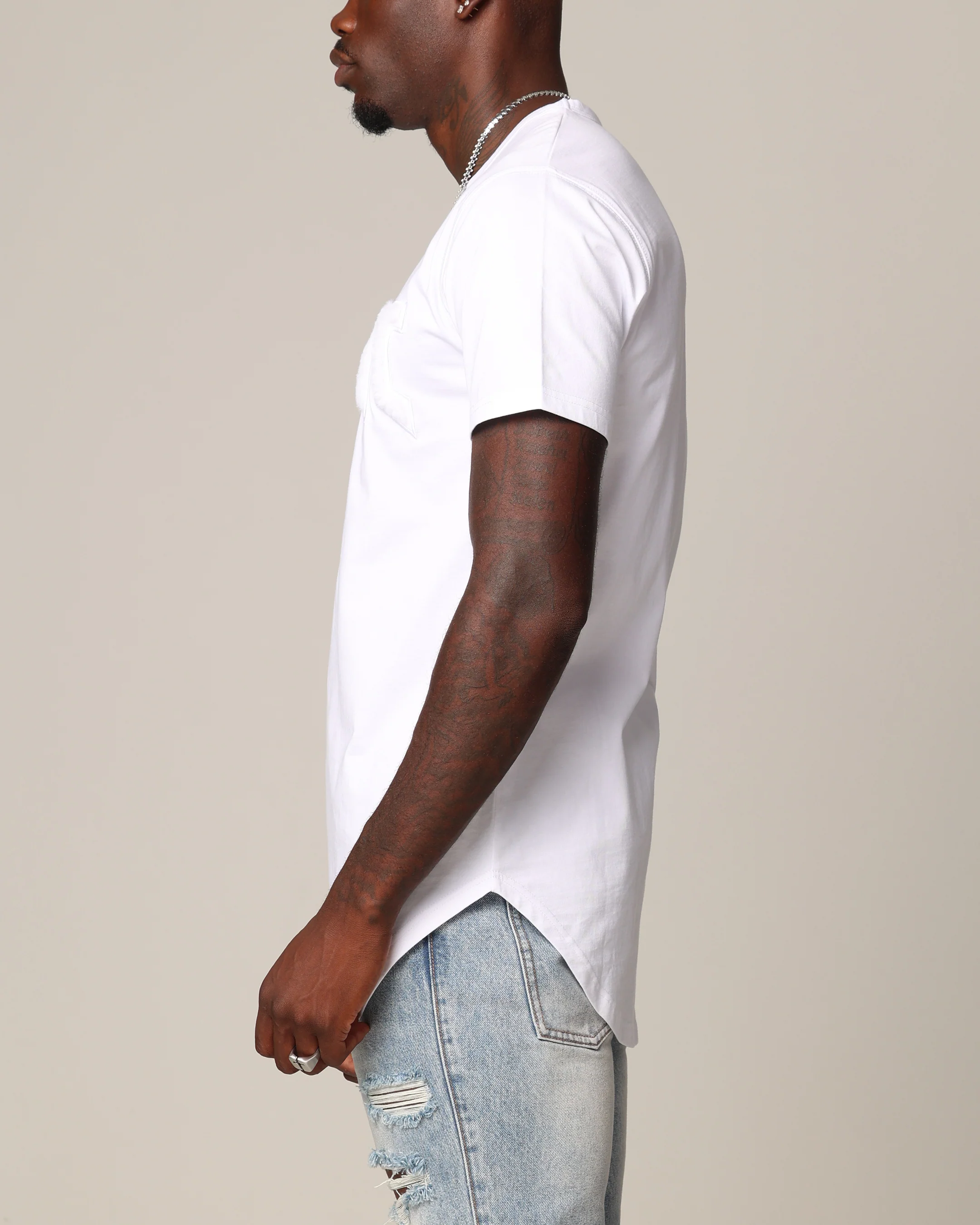 Saint Morta Fein El Duplo T-Shirt White/White - Image 5