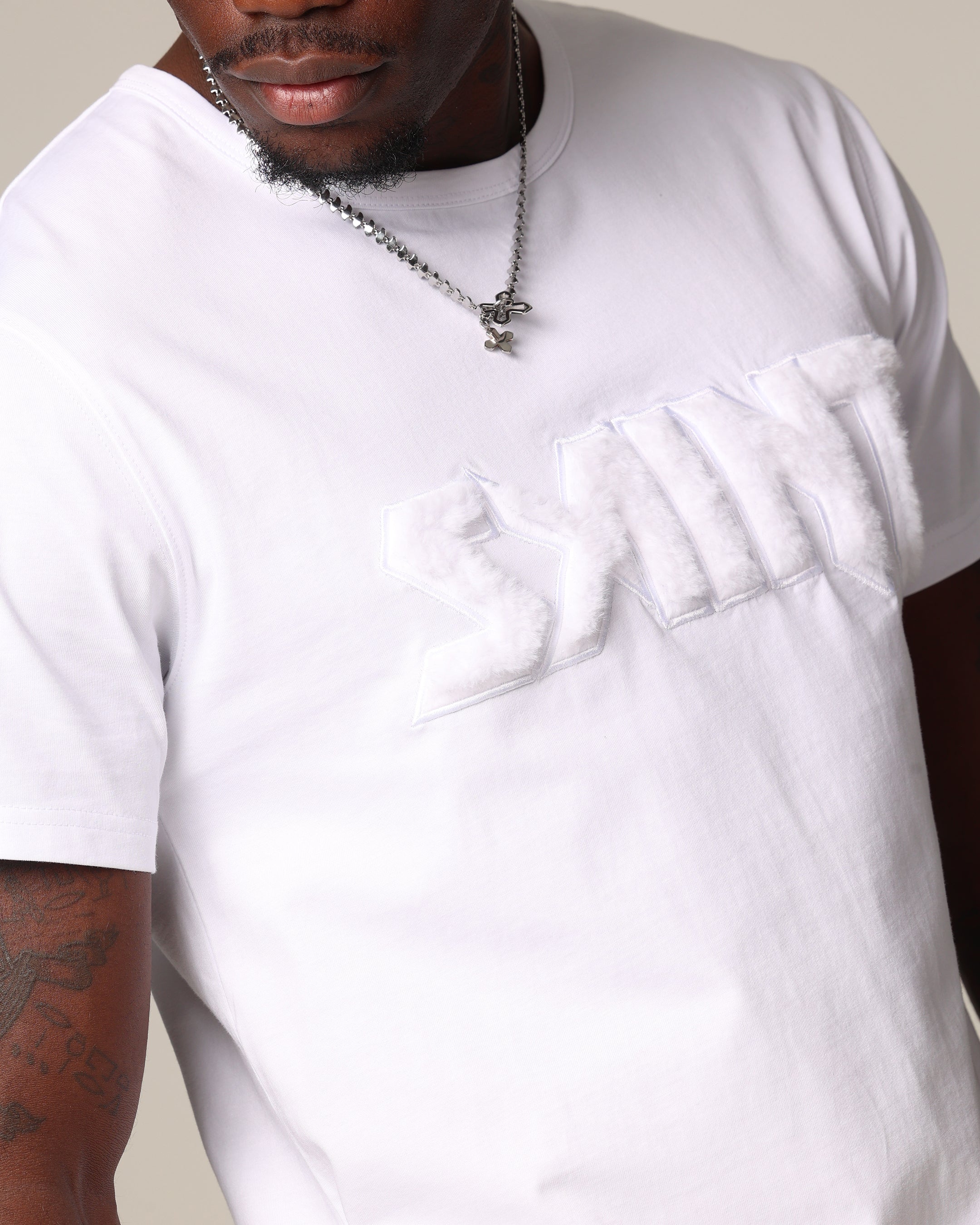 Saint Morta Fein El Duplo T-Shirt White/White - Image 6