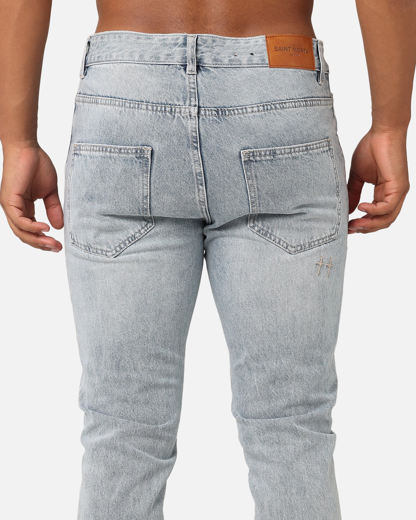 Saint Morta Fimi Distressed Jeans Acidwash Denim - Image 8
