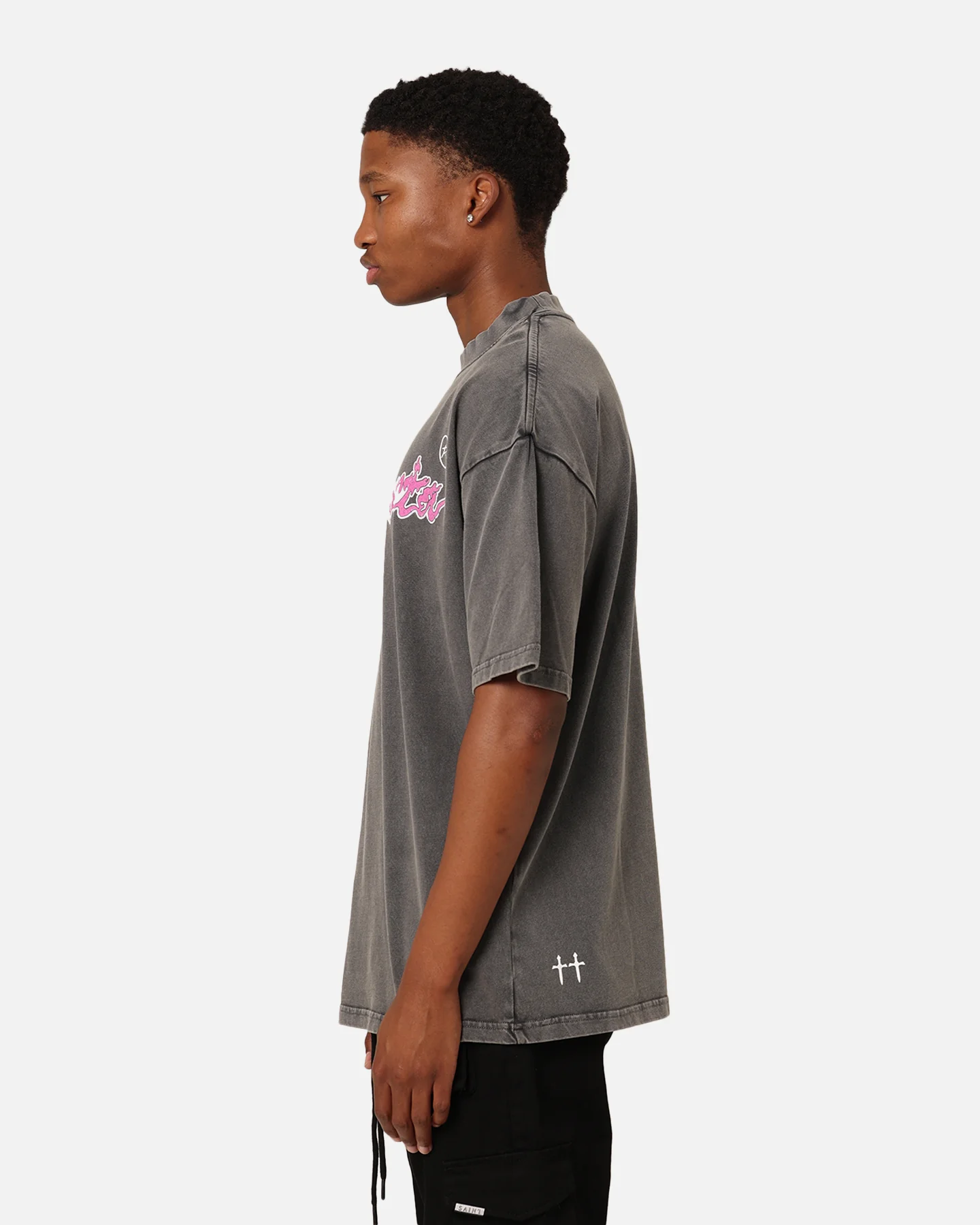 Saint Morta Firestarter T-Shirt Washed Charcoal - Image 6