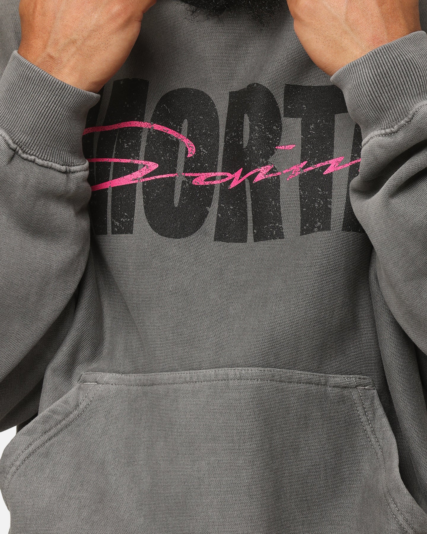 Saint Morta Flux Boxy Hoodie Washed Charcoal - Image 6