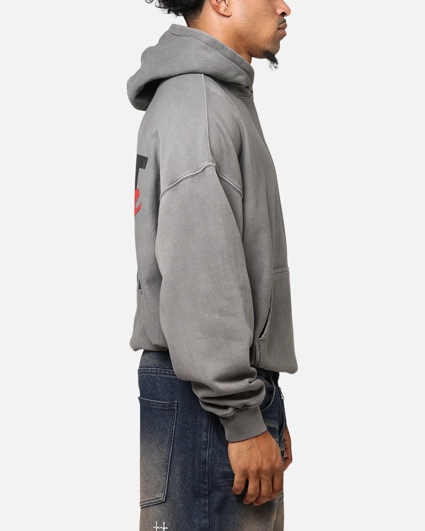 Saint Morta Forever Boxy Hoodie Washed Charcoal - Image 5