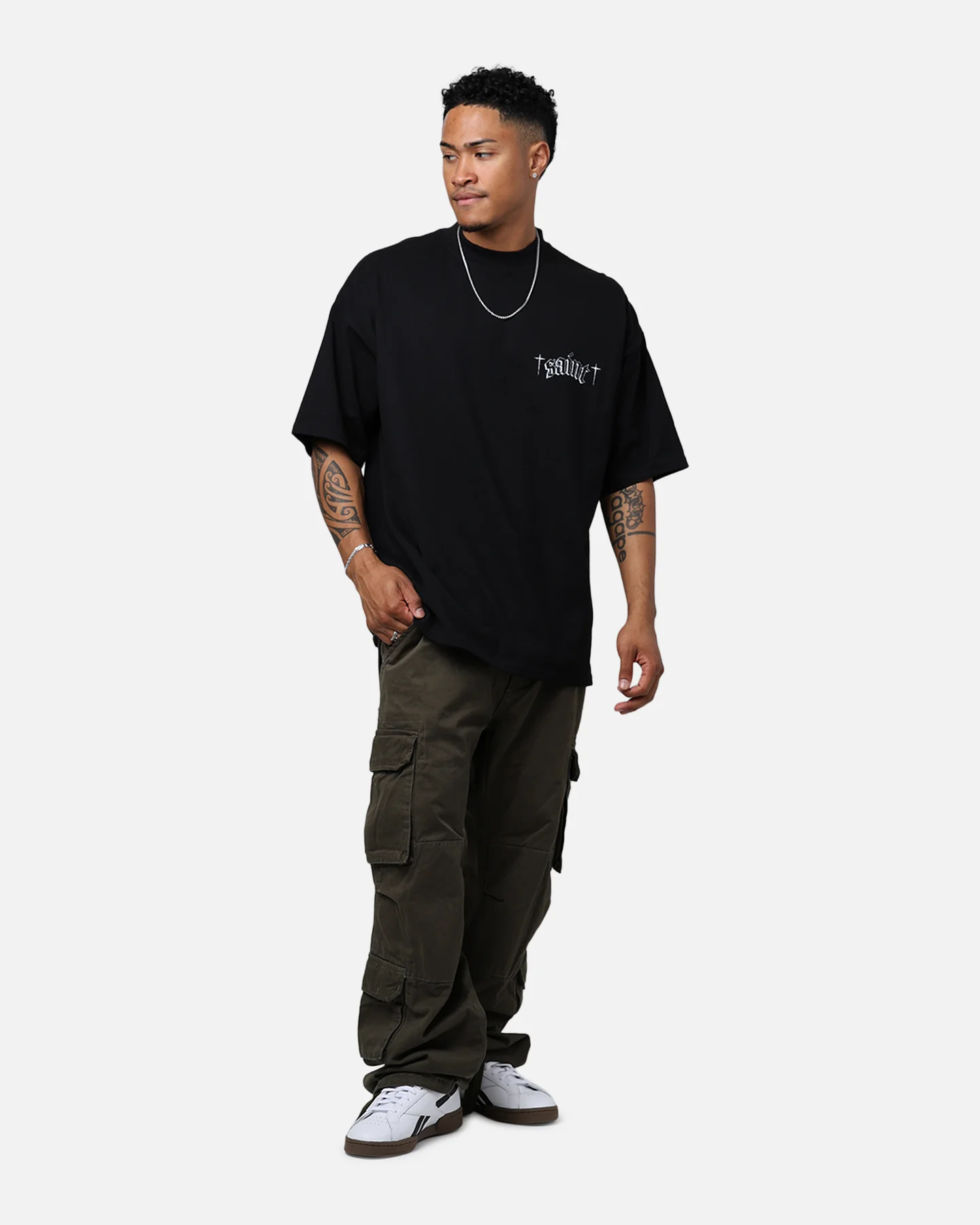 Saint Morta Freedom Mock T-Shirt Black - Image 3