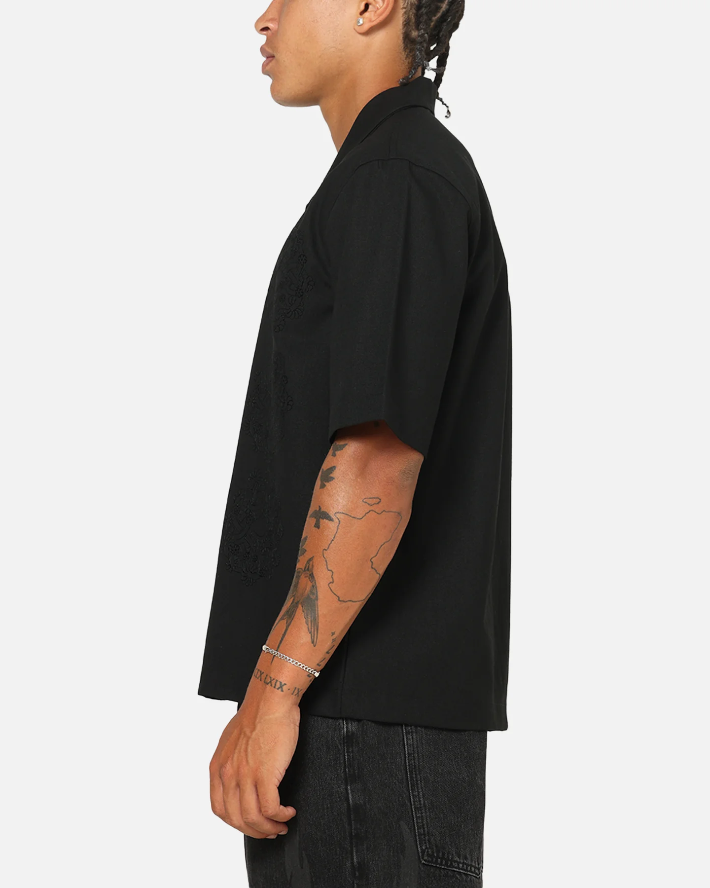 Saint Morta Gardenia Button Up Shirt Black/Black - Image 5