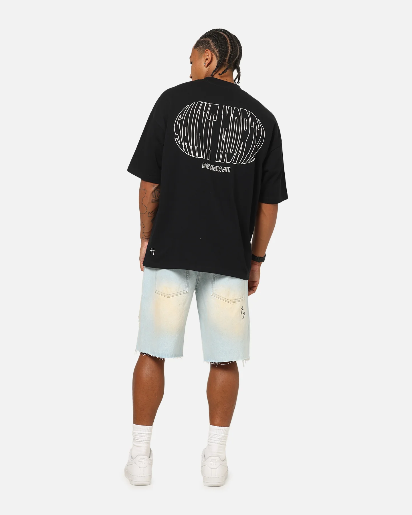 Saint Morta Global Boxy T-Shirt Black - Image 3