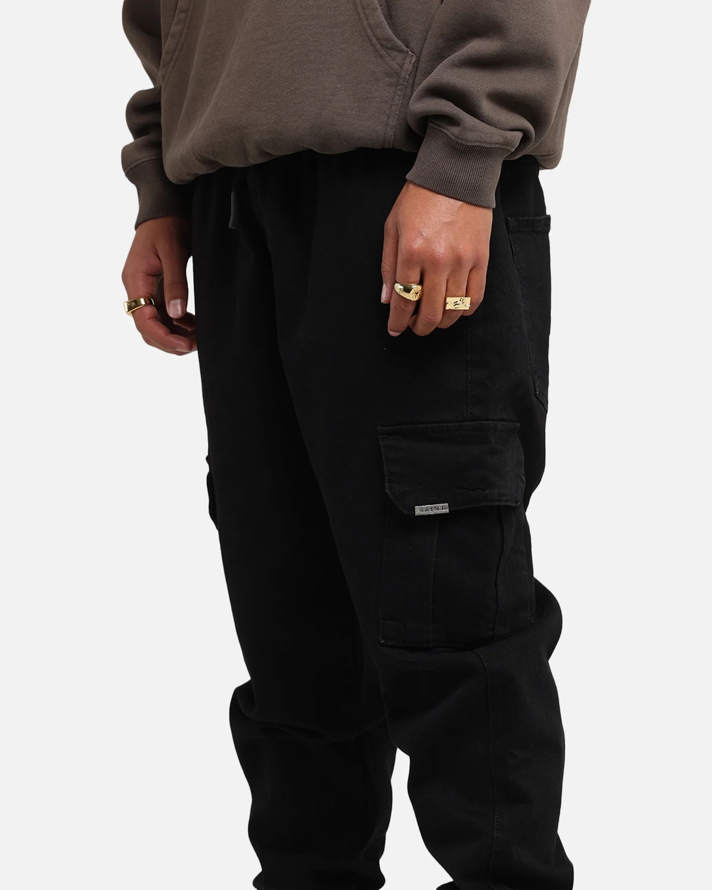 Saint Morta Gothic Cargo Joggers Black Shadow - Image 4