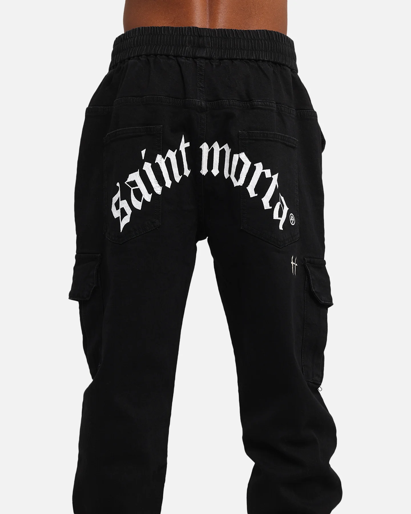 Saint Morta Gothic Cargo Joggers Black Shadow - Image 9