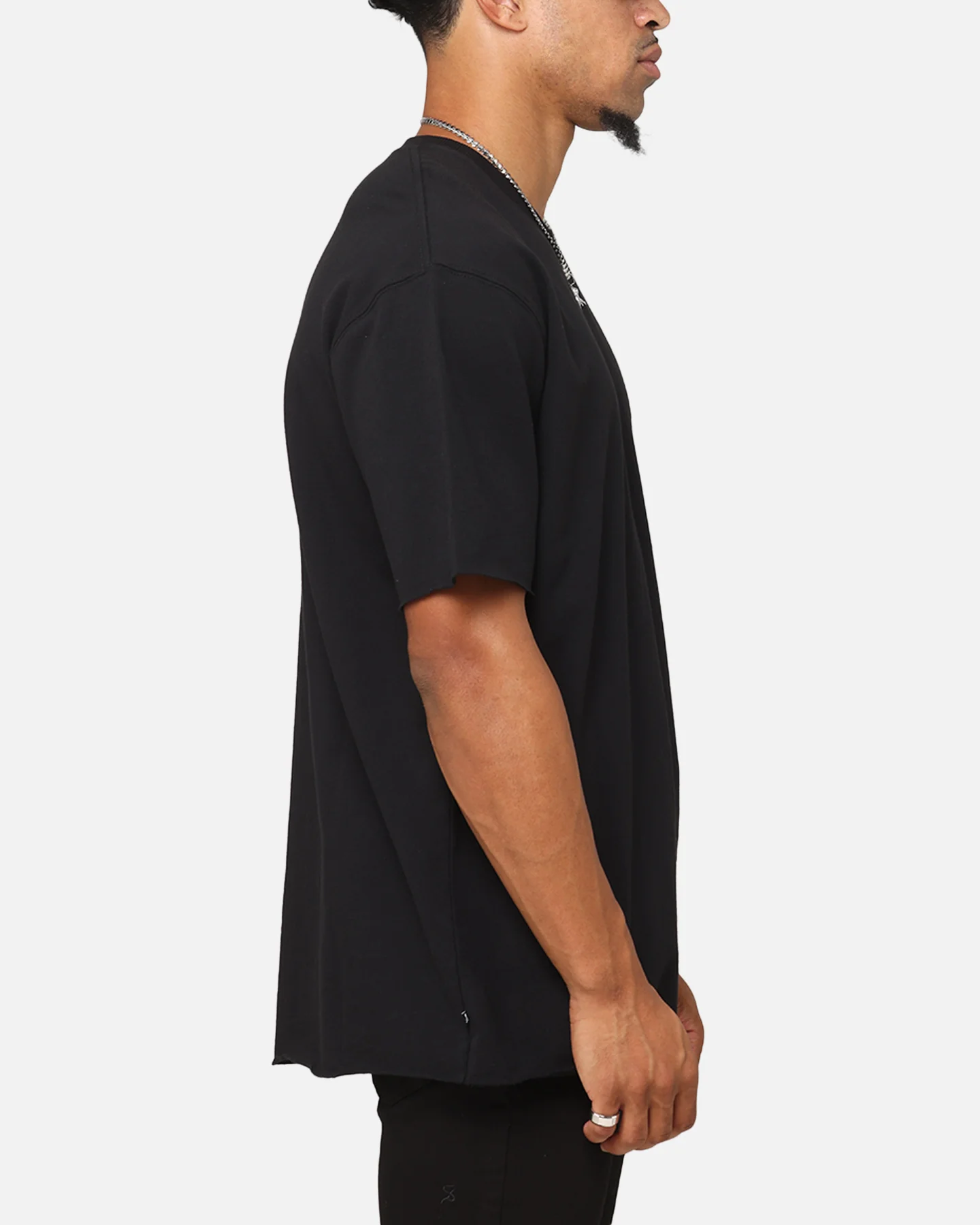 Saint Morta Gothic Monogram Box T-Shirt Black - Image 4