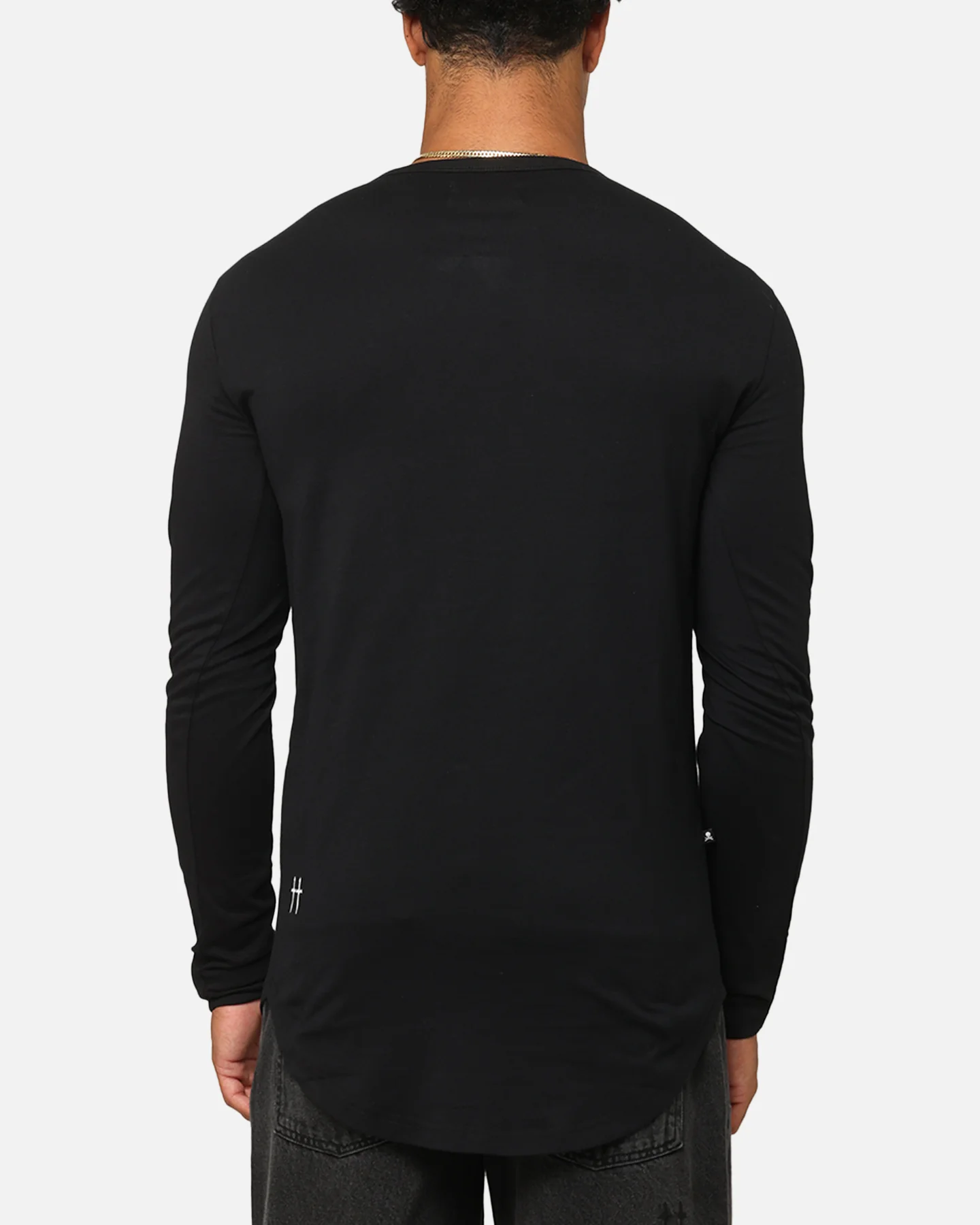Saint Morta Gothic Monogram El Duplo Long Sleeve T-Shirt Black - Image 3