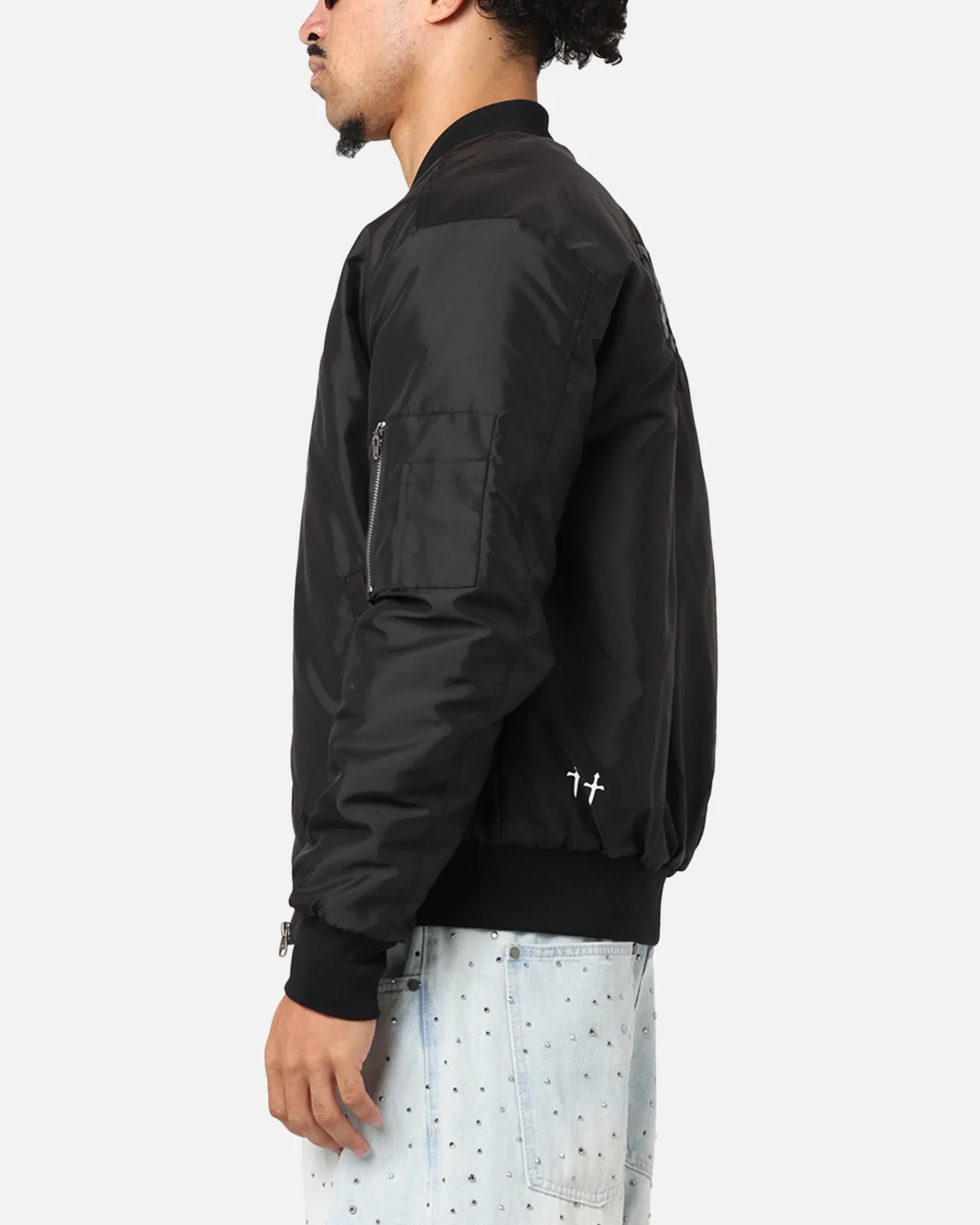 Saint Morta Gothic Noir Bomber Jacket Black - Image 6