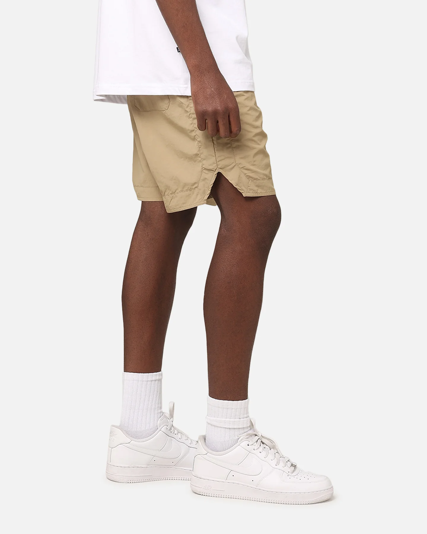Saint Morta Gothic Nylon Shorts Tan - Image 5