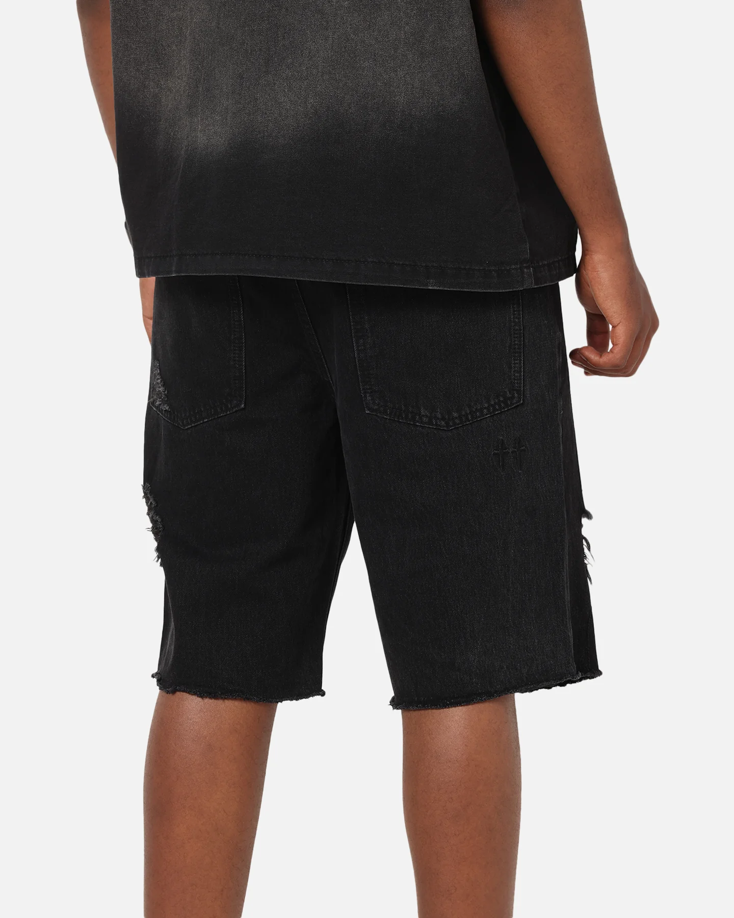 Saint Morta Halo Damage Jorts Black - Image 4