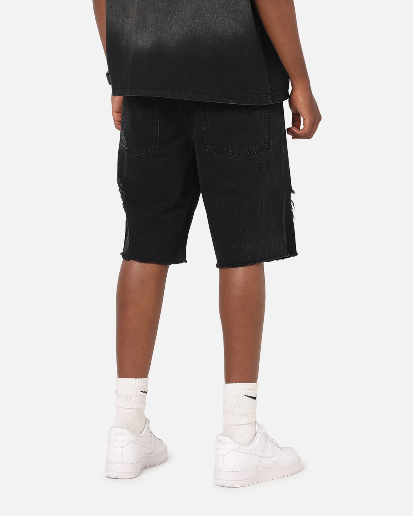 Saint Morta Halo Damage Jorts Black - Image 5