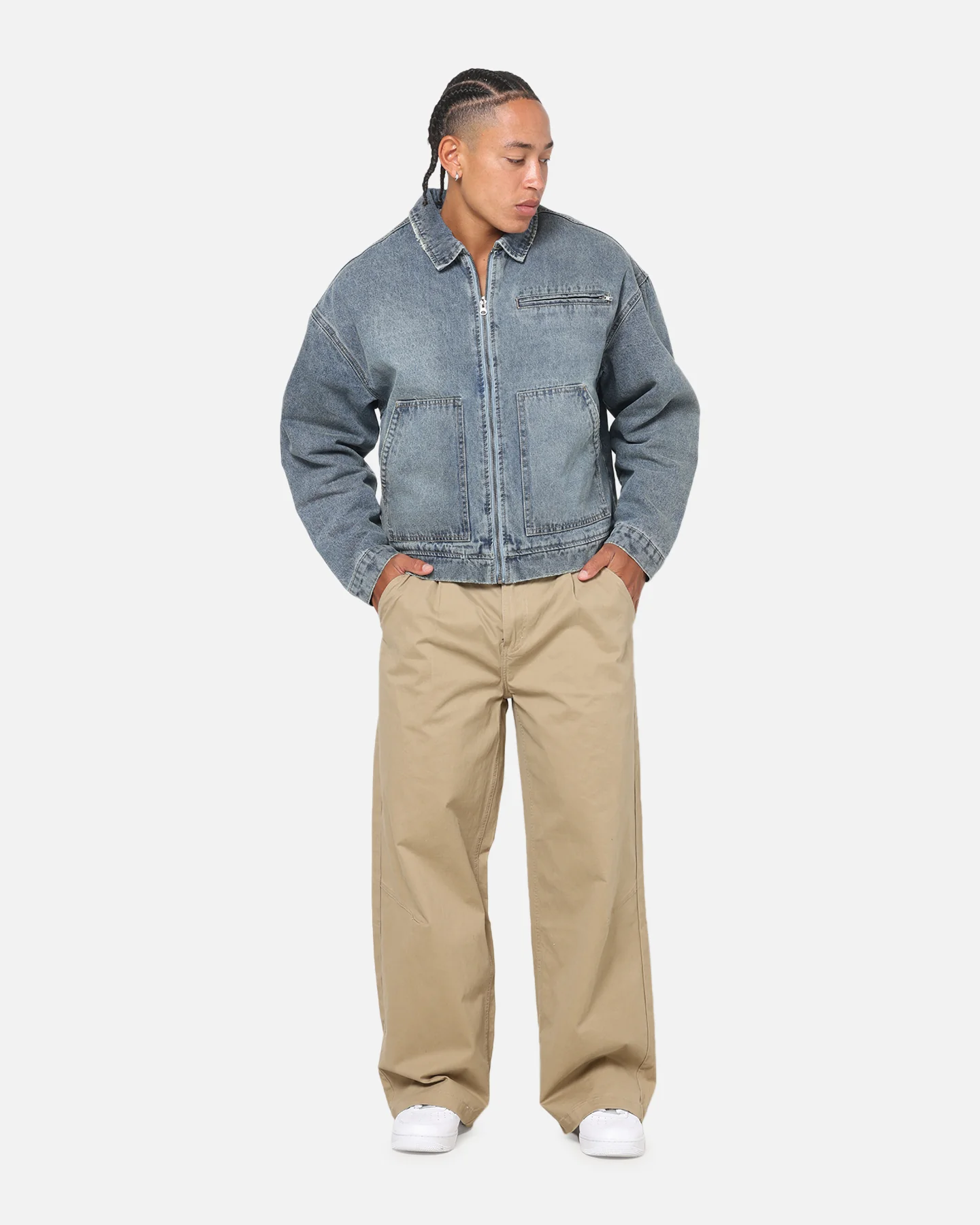 Saint Morta Halo Zip Jacket Dirty Denim - Image 2