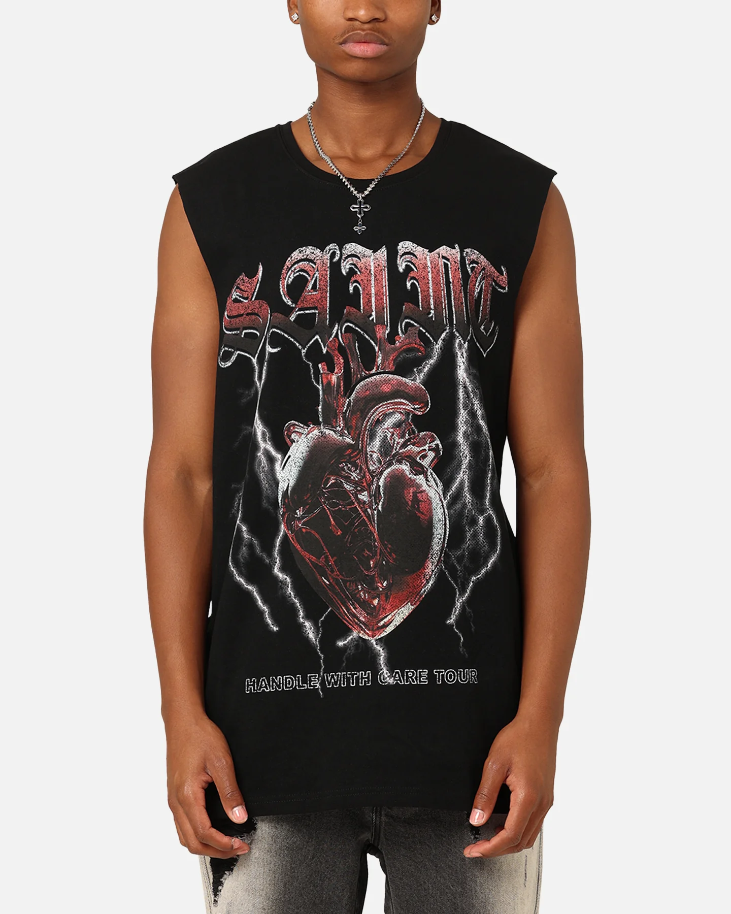 Saint Morta Handle With Care Tour Muscle T-Shirt Black