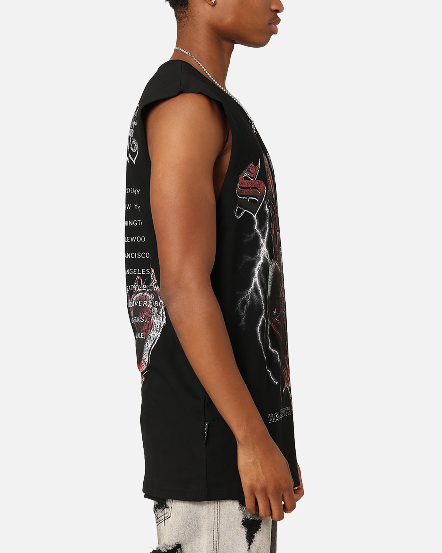 Saint Morta Handle With Care Tour Muscle T-Shirt Black - Image 5