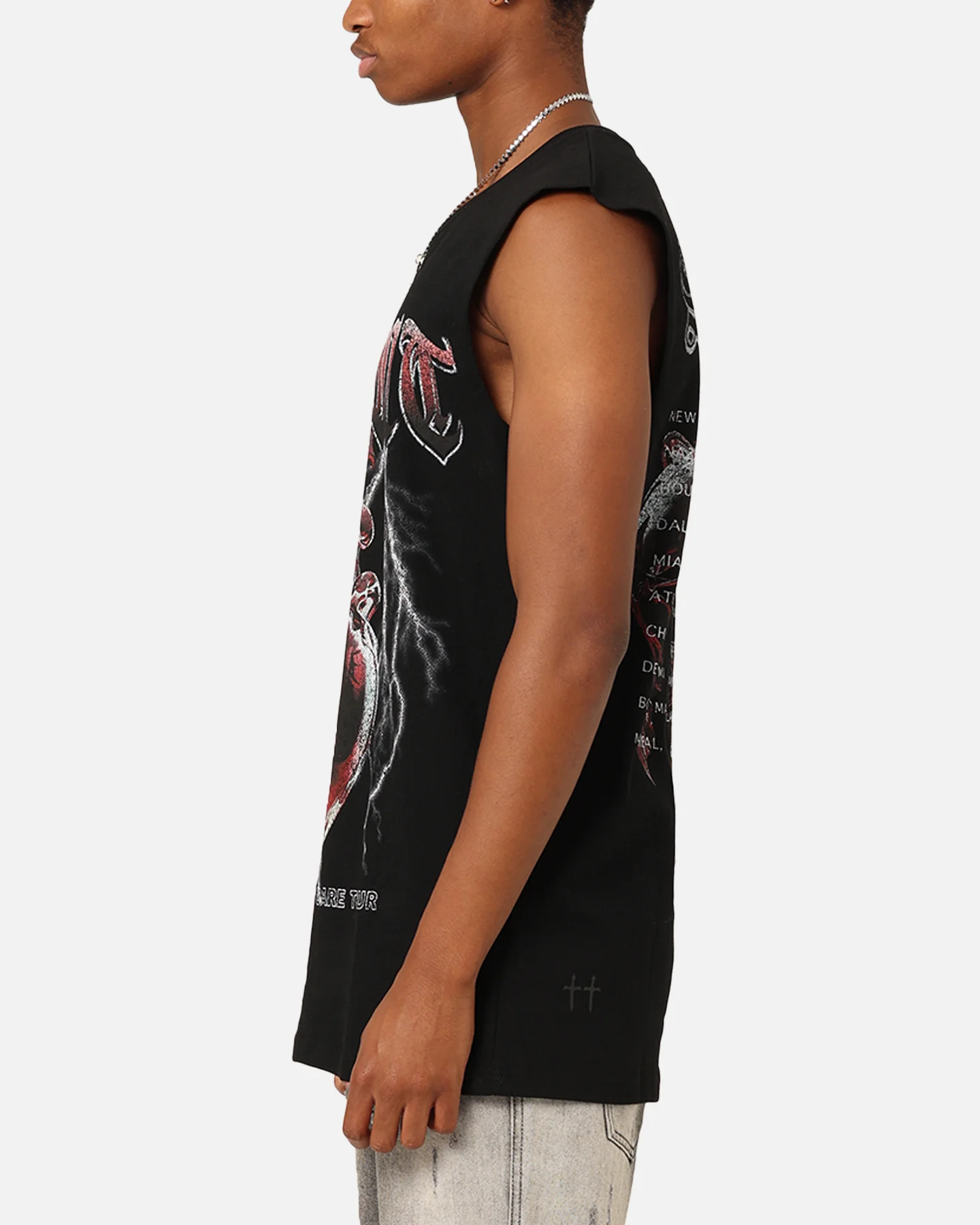 Saint Morta Handle With Care Tour Muscle T-Shirt Black - Image 6