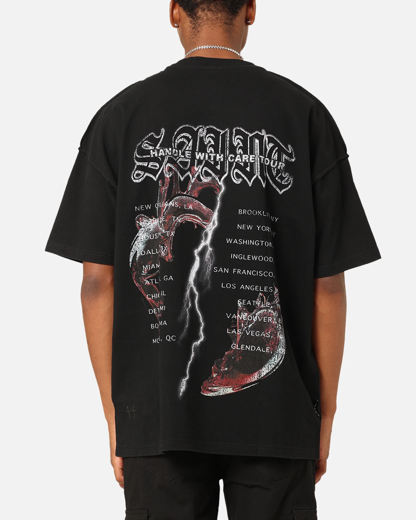 Saint Morta Handle With Care Tour T-Shirt Black - Image 3