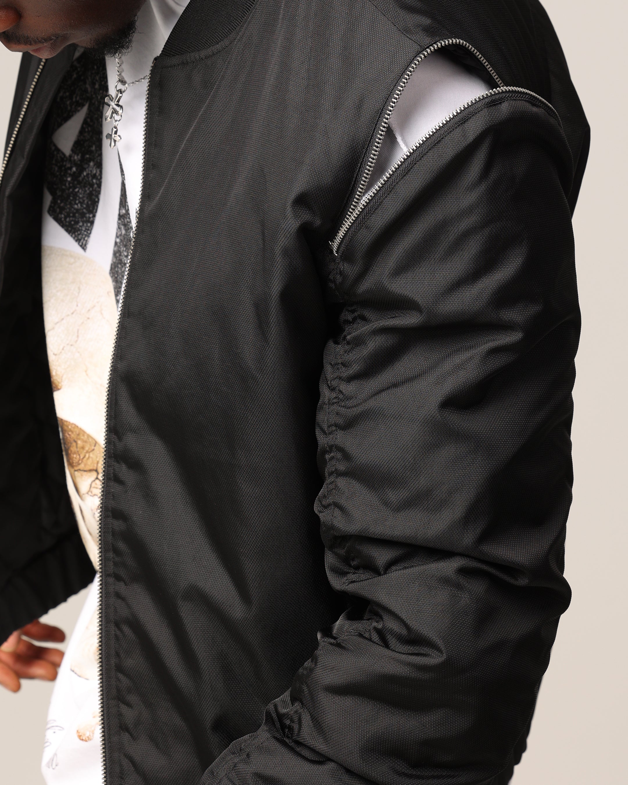 Saint Morta Hell Bat Bomber Jacket Black - Image 9