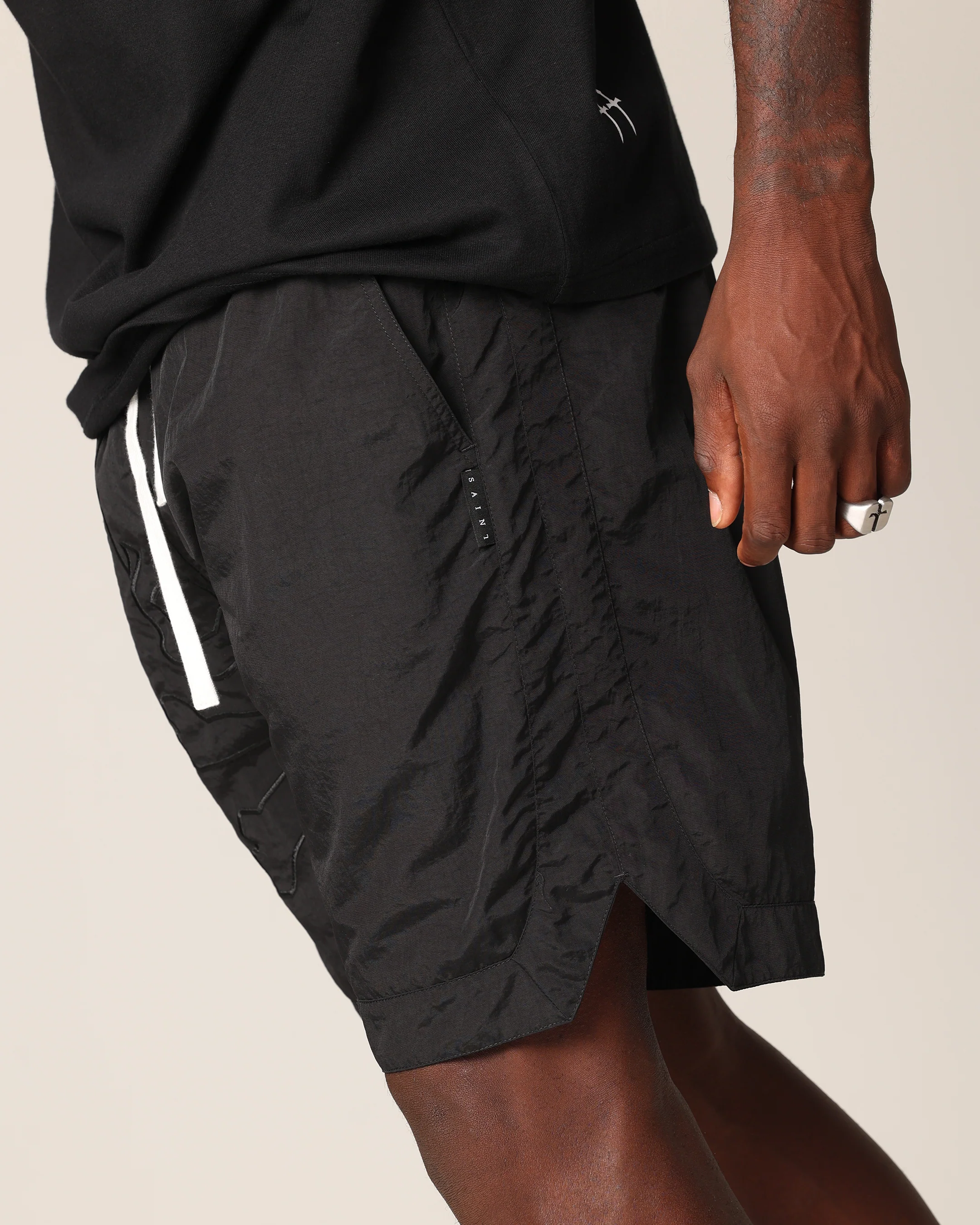 Saint Morta Hellfire Shorts Black - Image 4