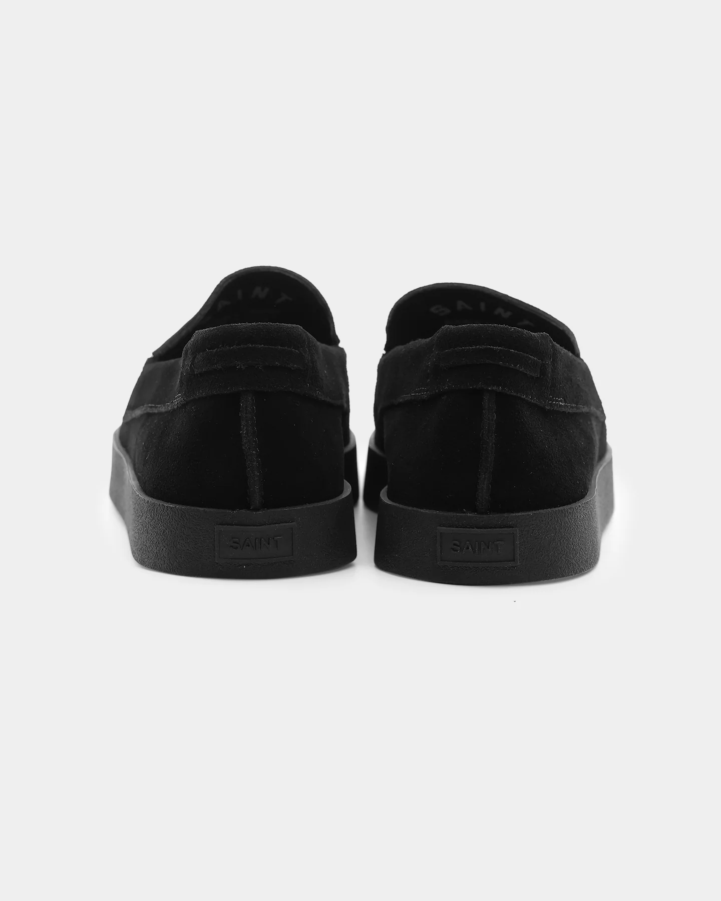 Saint Morta Hemisphere Suede Slip On Loafer Black/Black - Image 4