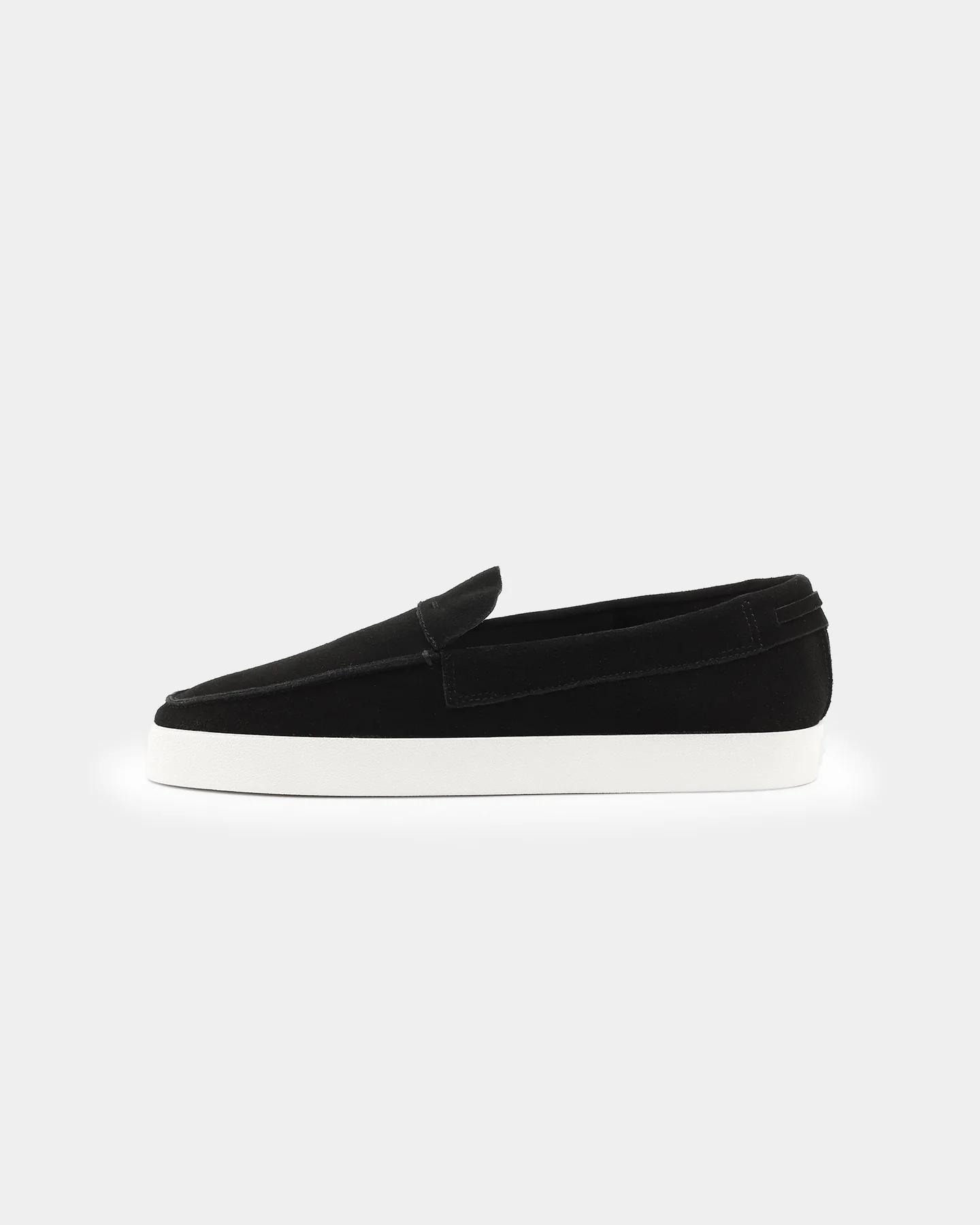 Saint Morta Hemisphere Suede Slip On Loafer Black/White - Image 2