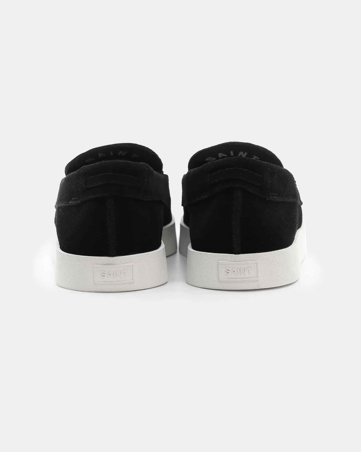 Saint Morta Hemisphere Suede Slip On Loafer Black/White - Image 4