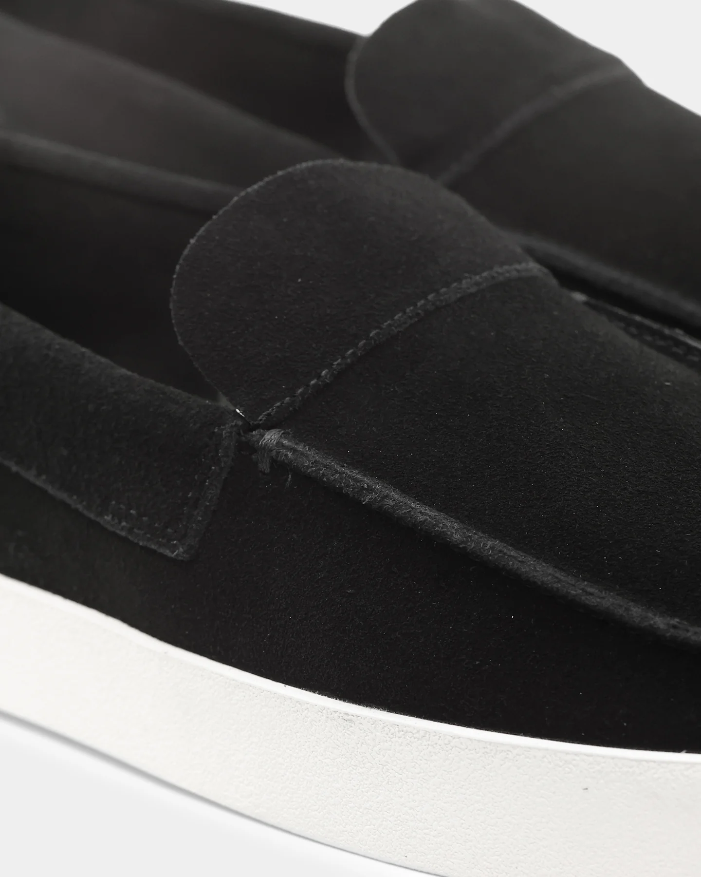 Saint Morta Hemisphere Suede Slip On Loafer Black/White - Image 7