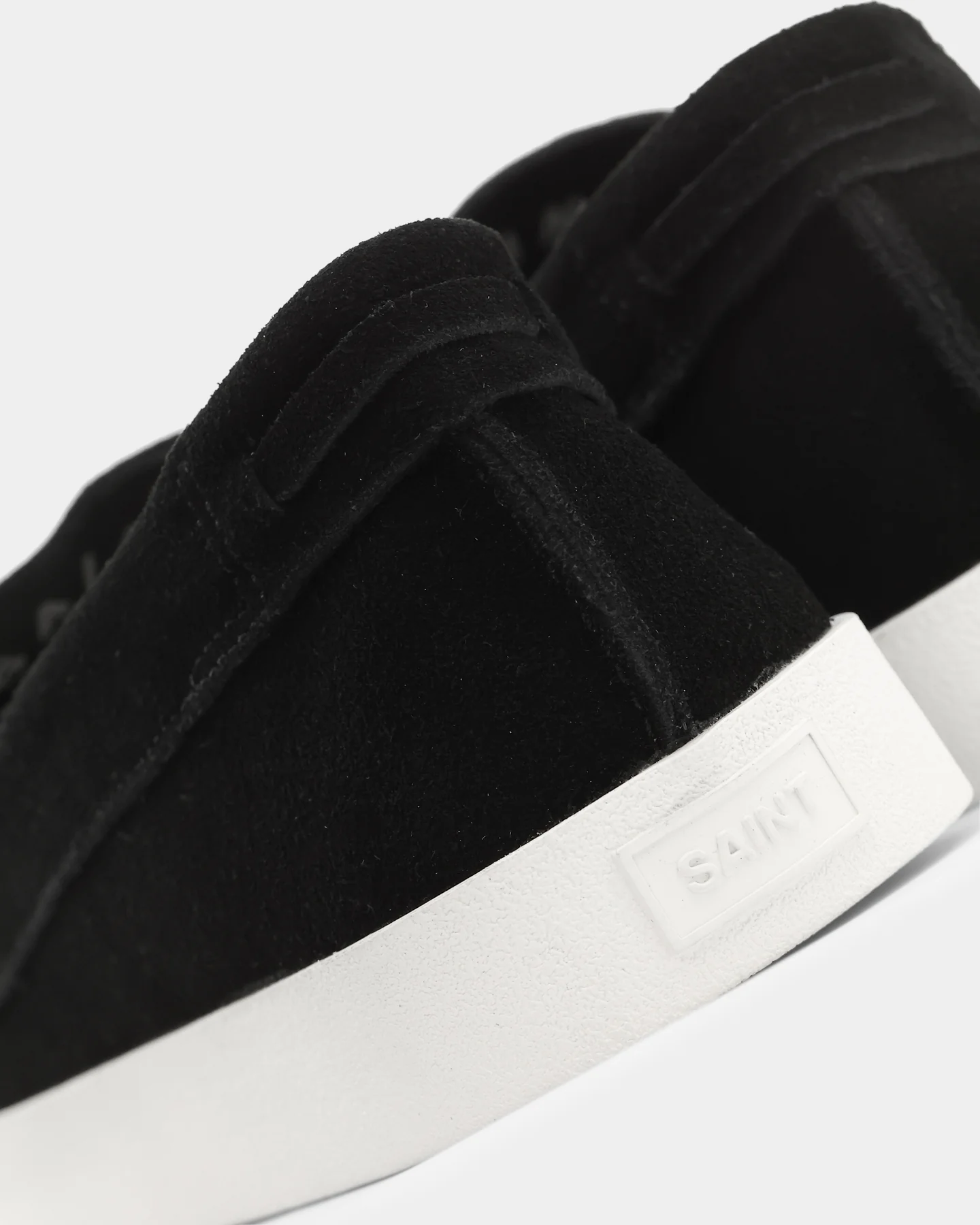Saint Morta Hemisphere Suede Slip On Loafer Black/White - Image 9