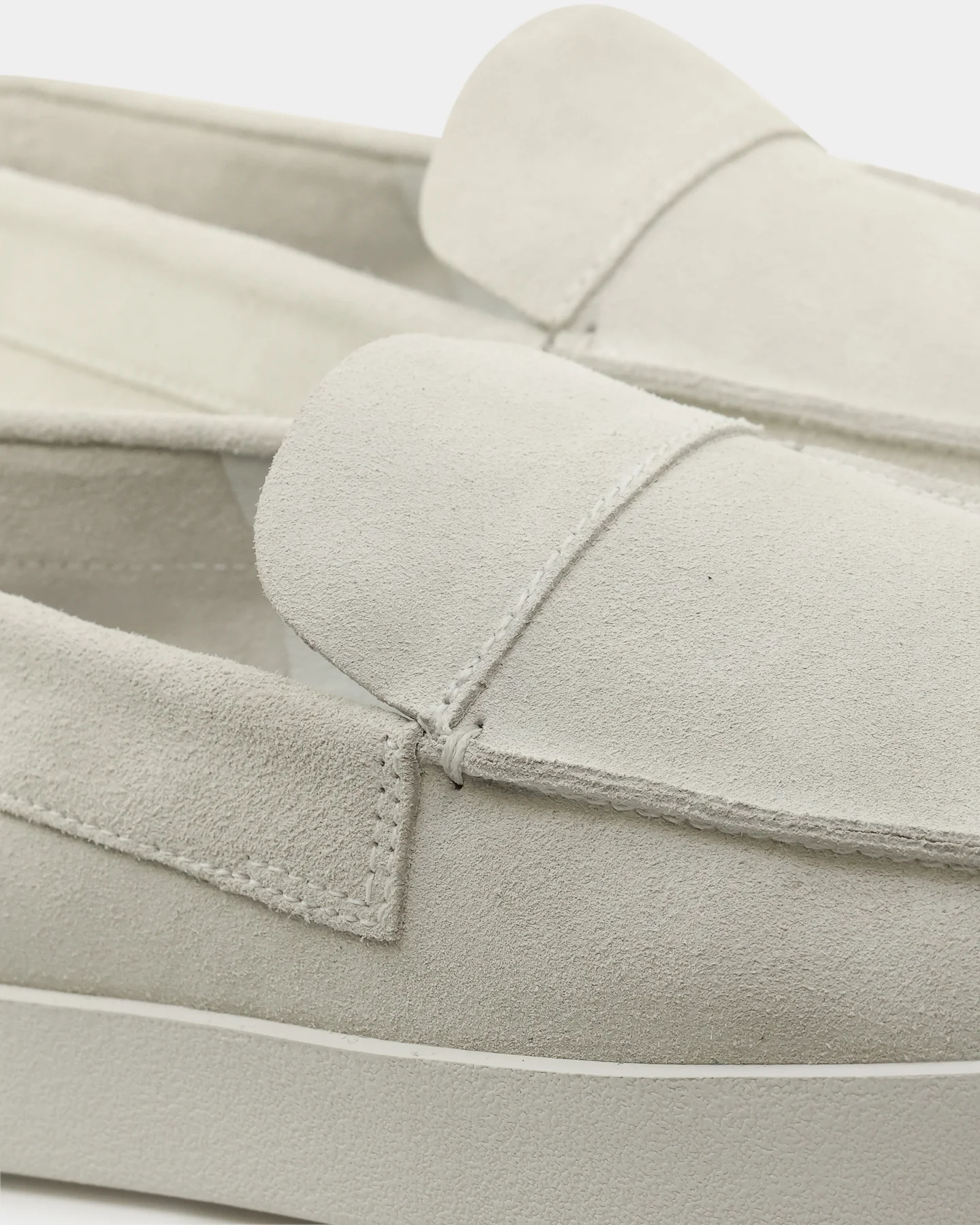 Saint Morta Hemisphere Suede Slip On Loafer White/White - Image 6