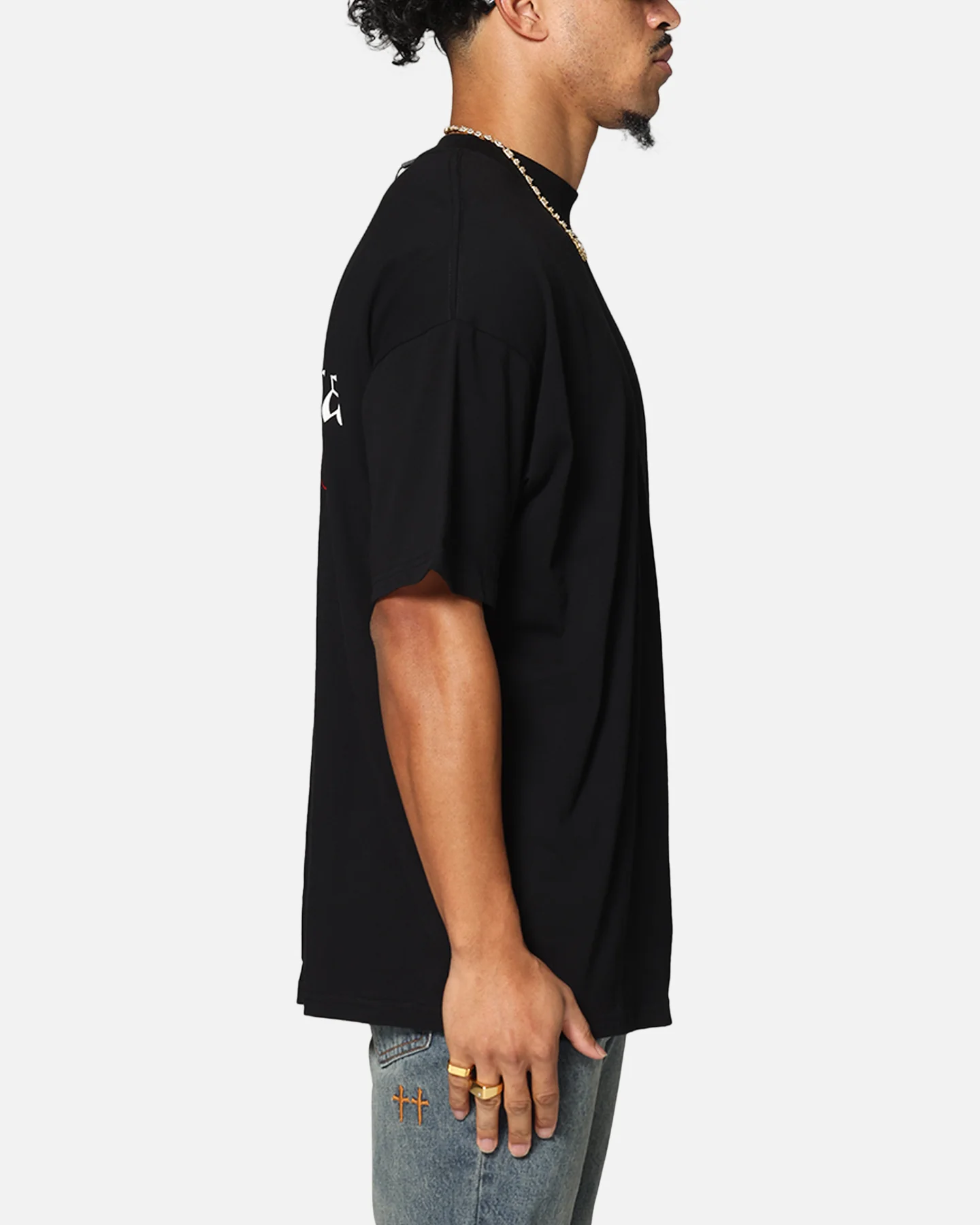Saint Morta Heritage Boxy T-Shirt Black/Red - Image 5