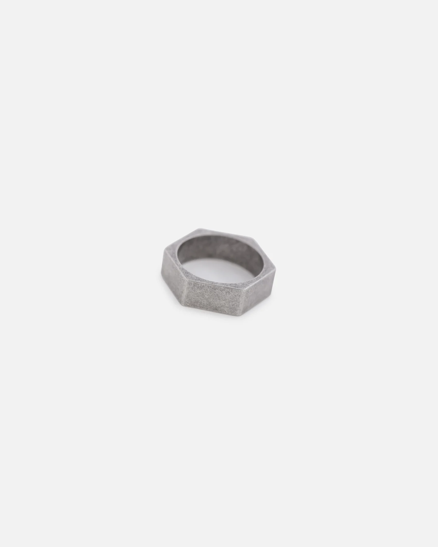 Saint Morta Hex Ring Antique Silver - Image 3